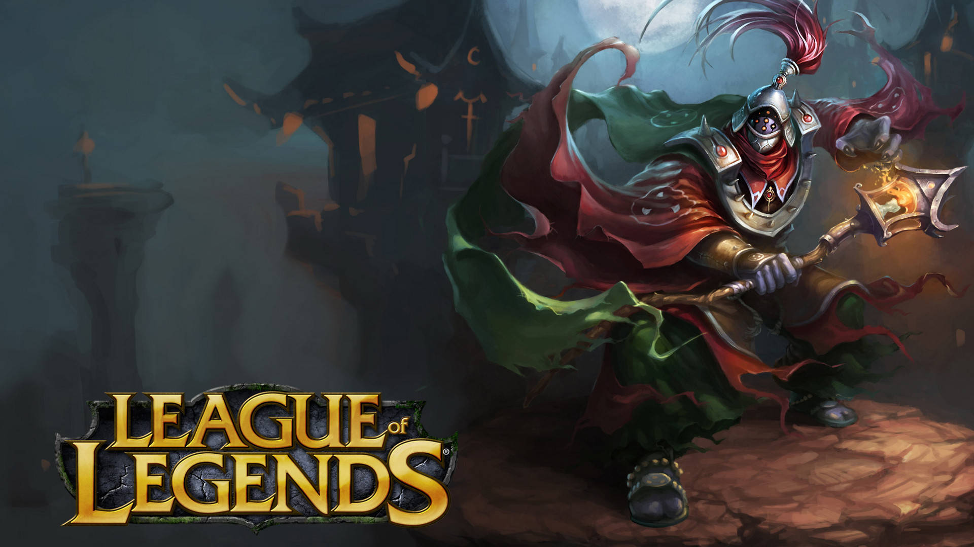 3d League Of Legends, dark fantasy warrior, ornate armor, Full HD Desktop Wallpaper