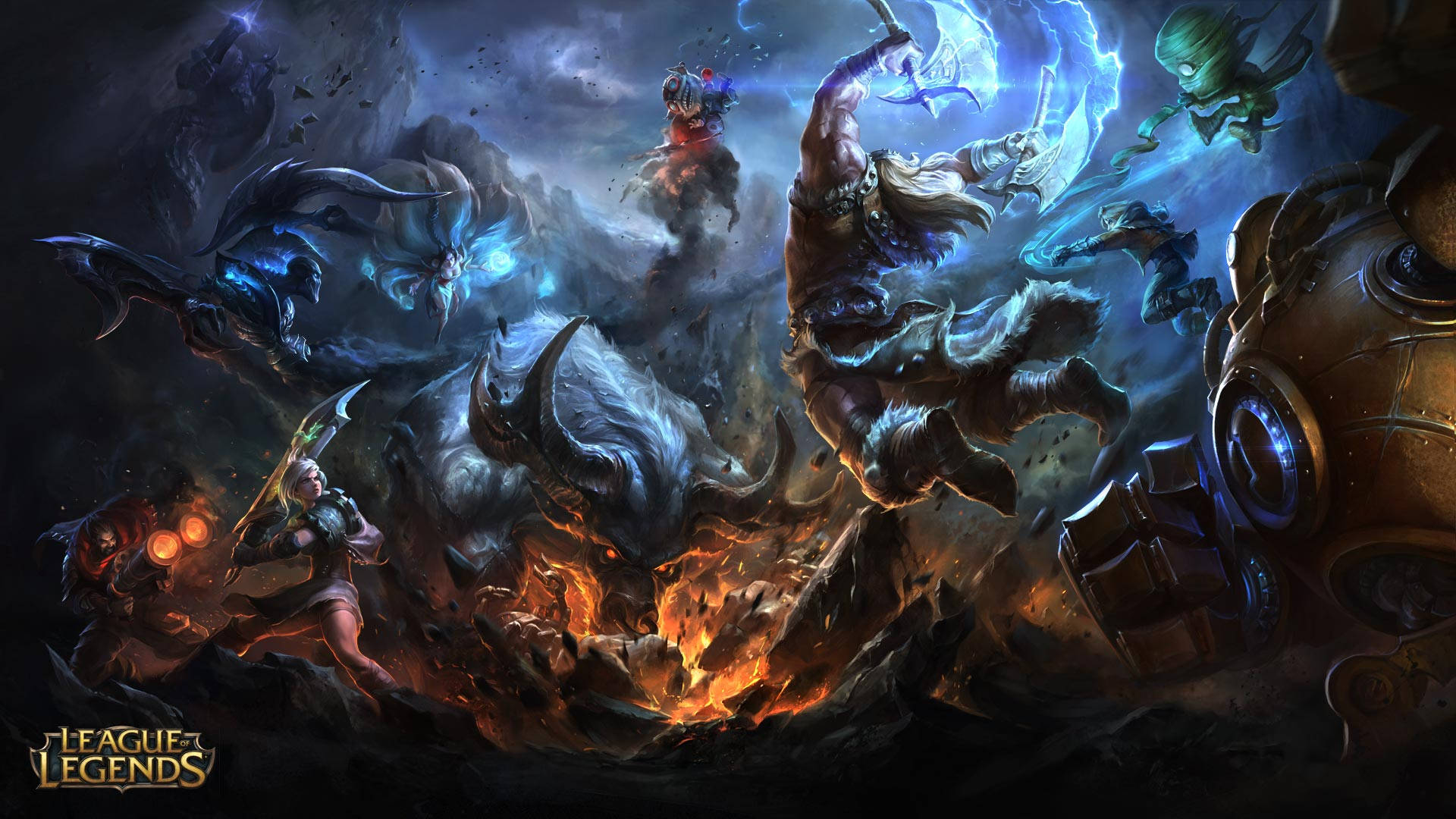 3d League Of Legends, League of Legends, fantasy warriors, Full HD Desktop Wallpaper