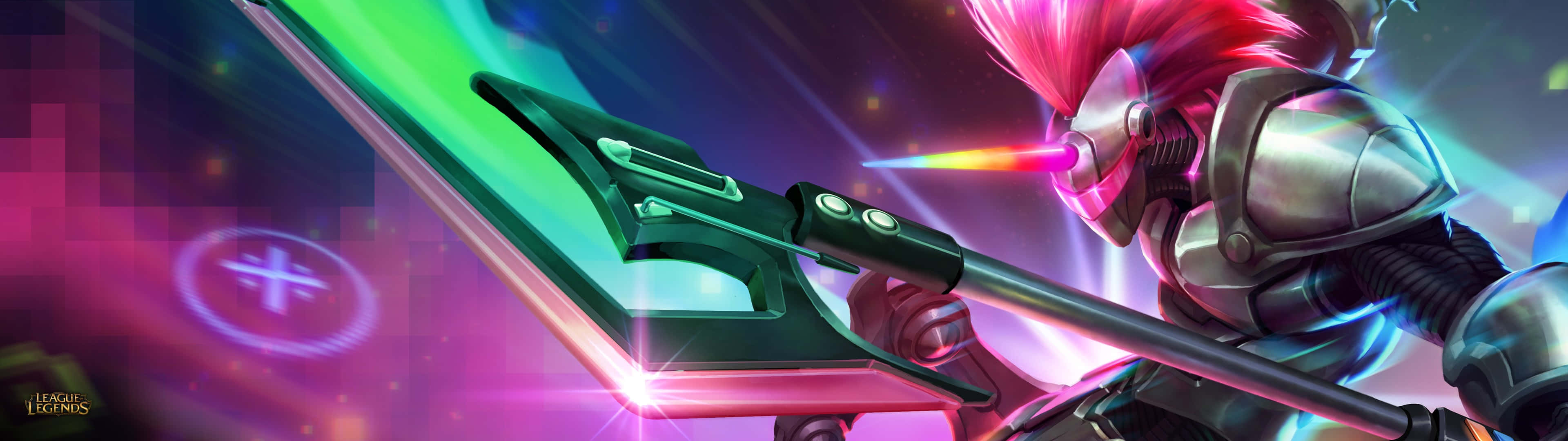 League of Legends, anime warrior, pink hair, 4K Desktop Wallpaper