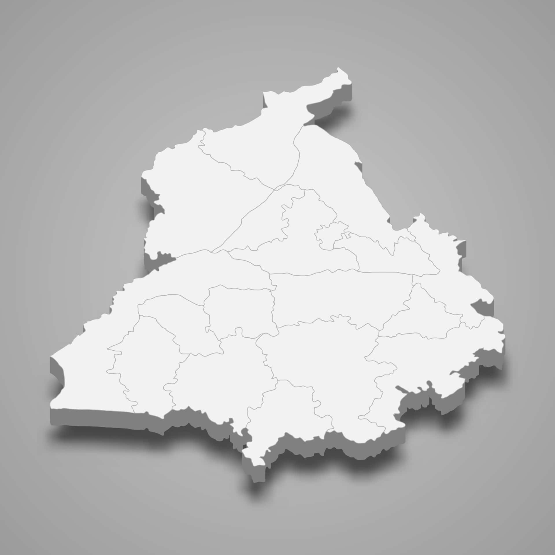 3d map, white map, internal borders, Full HD Desktop Wallpaper
