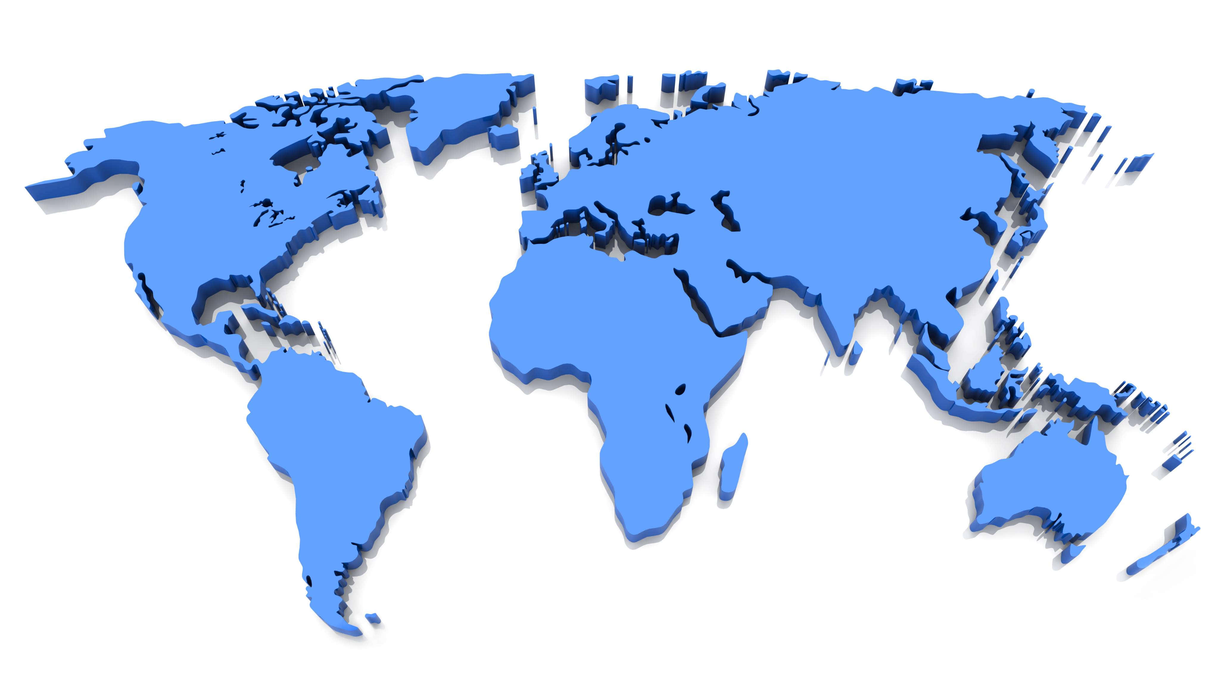 3d world map, blue, abstract, 4K Desktop Wallpaper