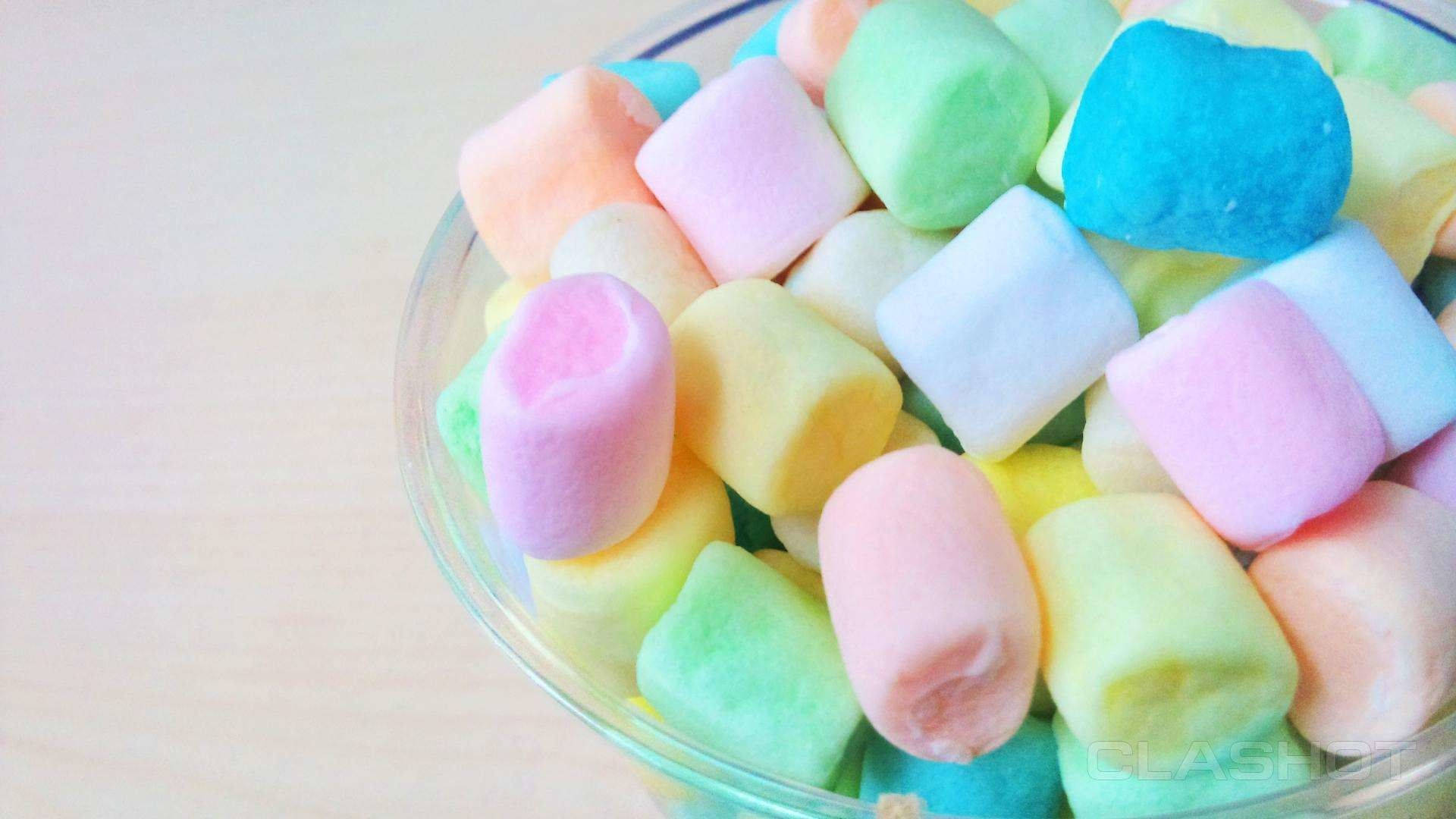 3d pop blue marshmallow, pastel-colored, fluffy marshmallows, Full HD Desktop Wallpaper