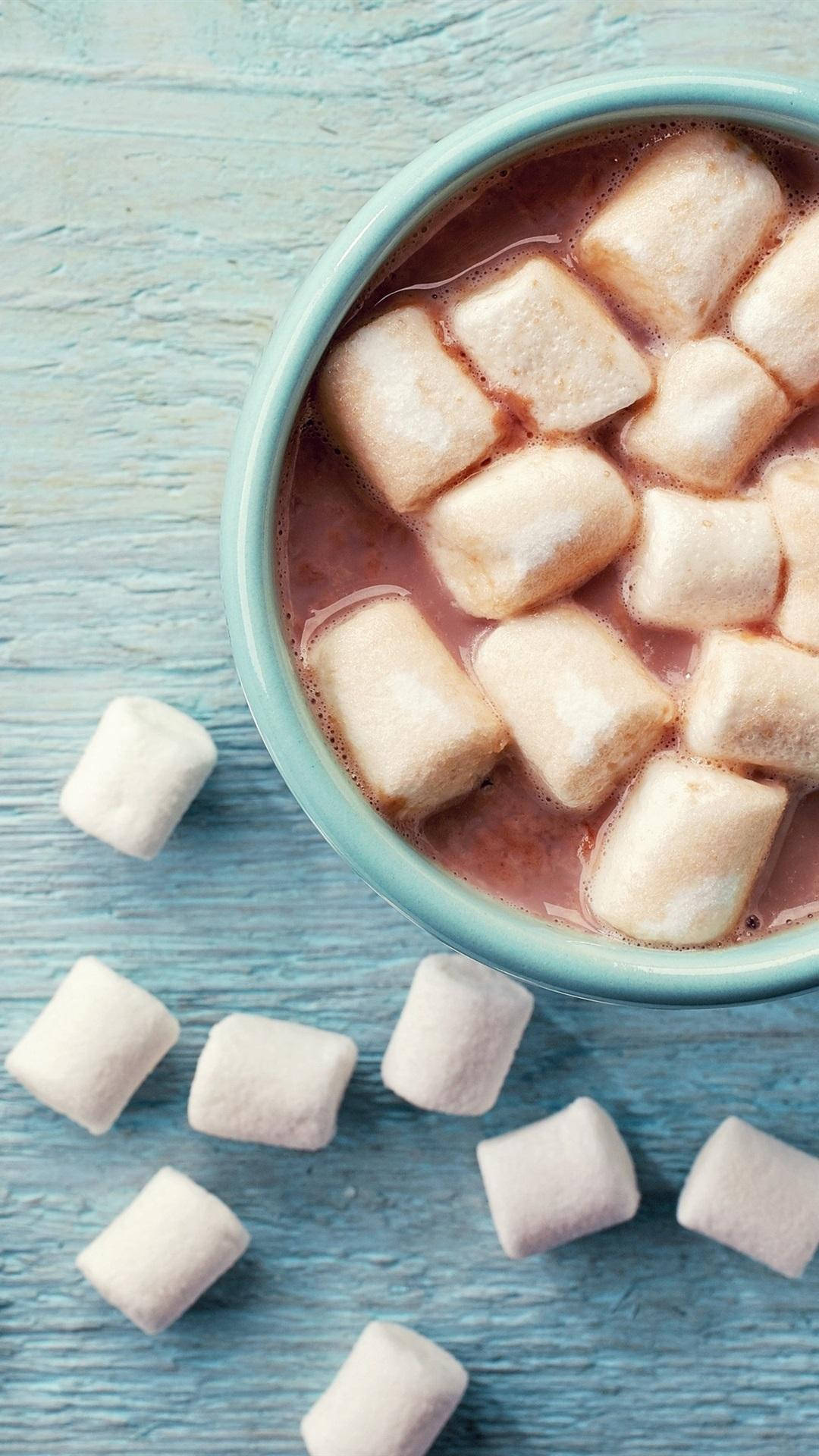 3d blue marshmallow, teal bowl, melted marshmallows, Full HD Phone Wallpaper