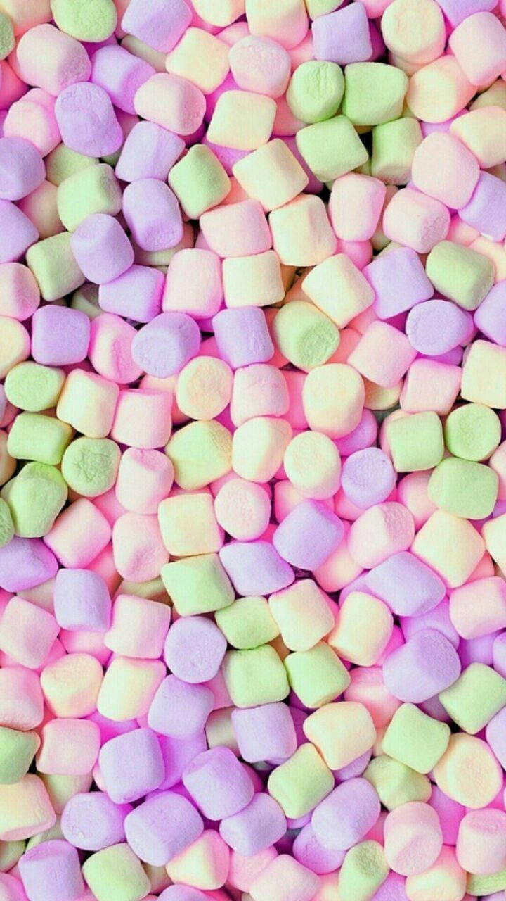 vibrant purple marshmallow, pastel-colored marshmallows, soft pink lavender, HD Phone Wallpaper