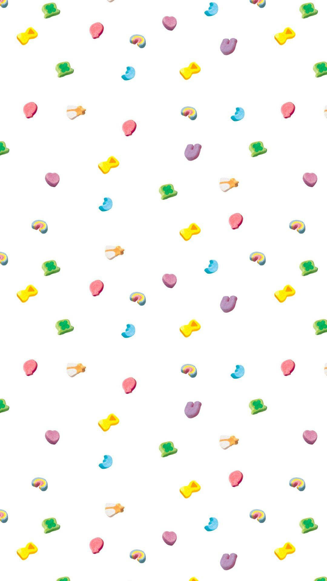 3d marshmallow, colorful candy hearts, rainbow sprinkles, Full HD Phone Wallpaper