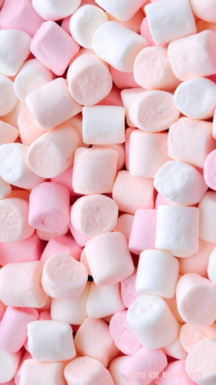 3d pastel marshmallow minis, soft pink, white, HD Phone Wallpaper