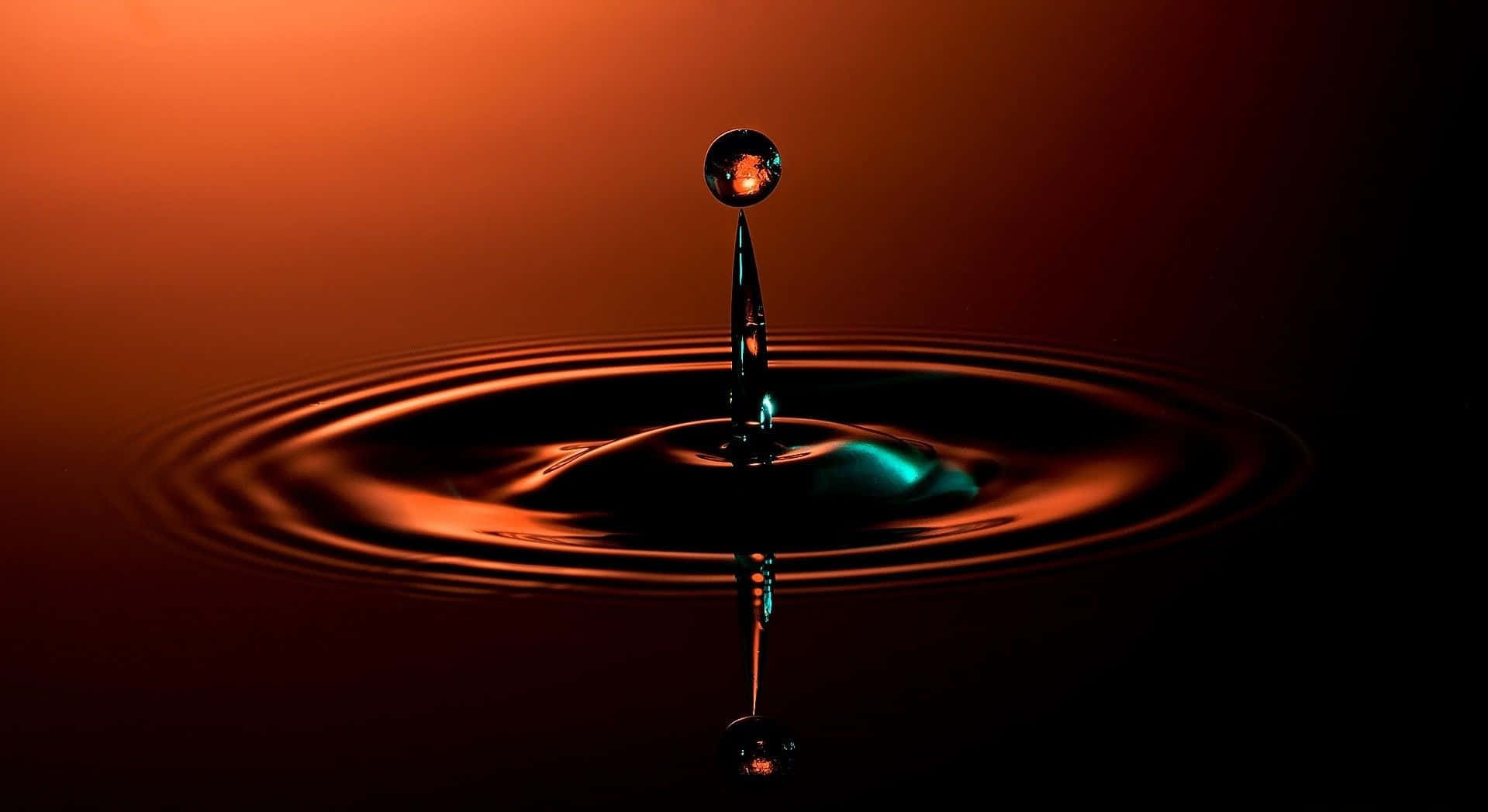 3d water, serene ocean surface, concentric ripples, HD Desktop Wallpaper