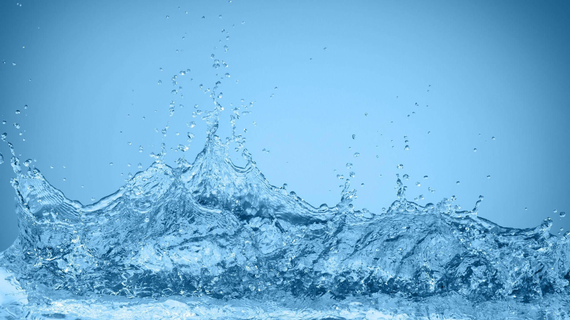 3d water waves, clear blue water, light blue background, Full HD Desktop Wallpaper
