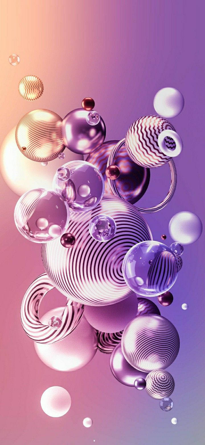 3d phone, pink, purple, HD Phone Wallpaper