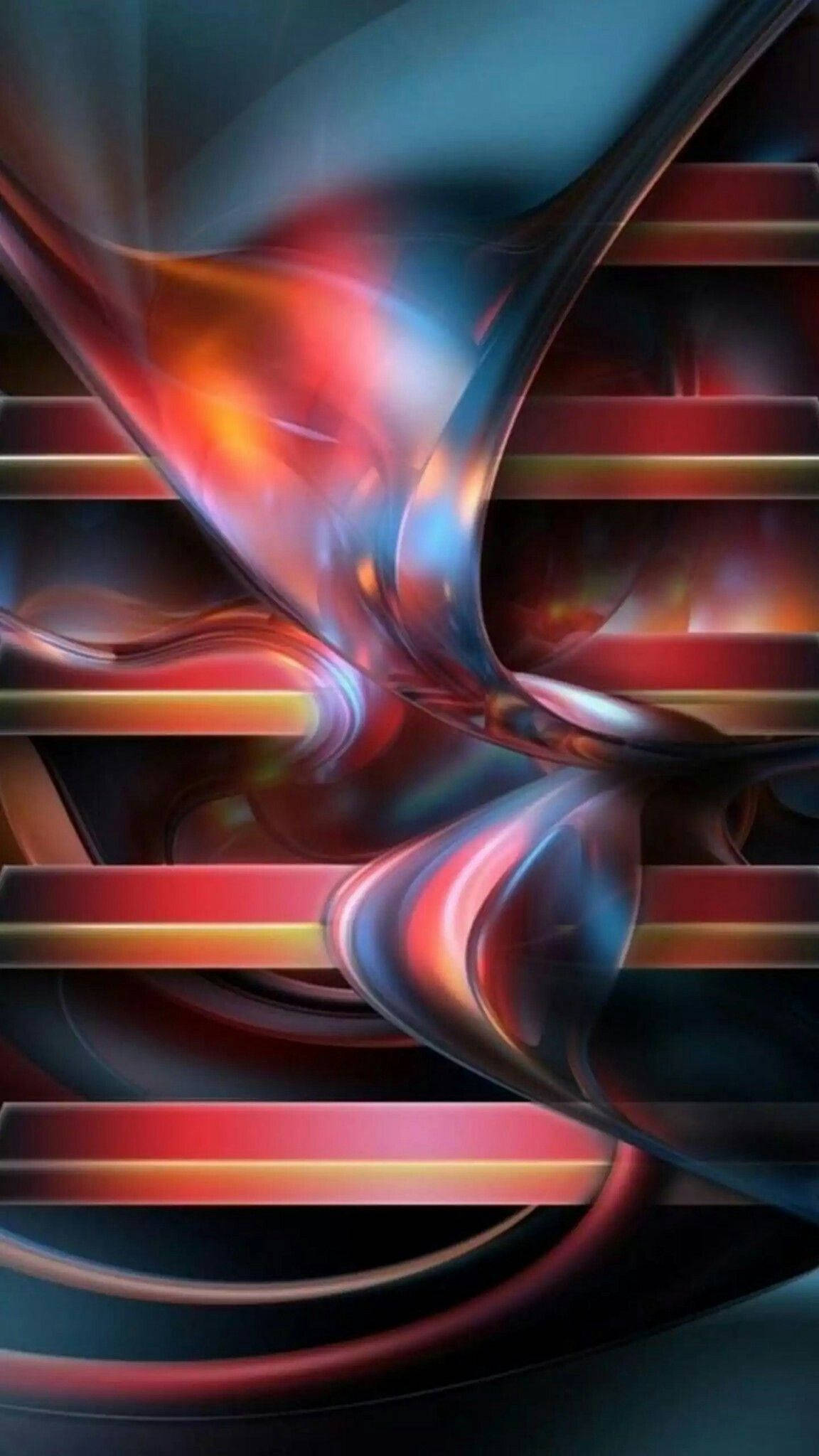3d phone, abstract, red, Full HD Phone Wallpaper