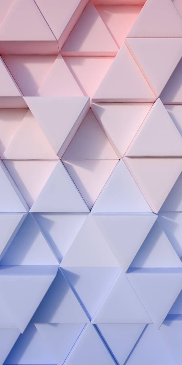 3d Phone, pink blue gradient, triangles, HD Phone Wallpaper