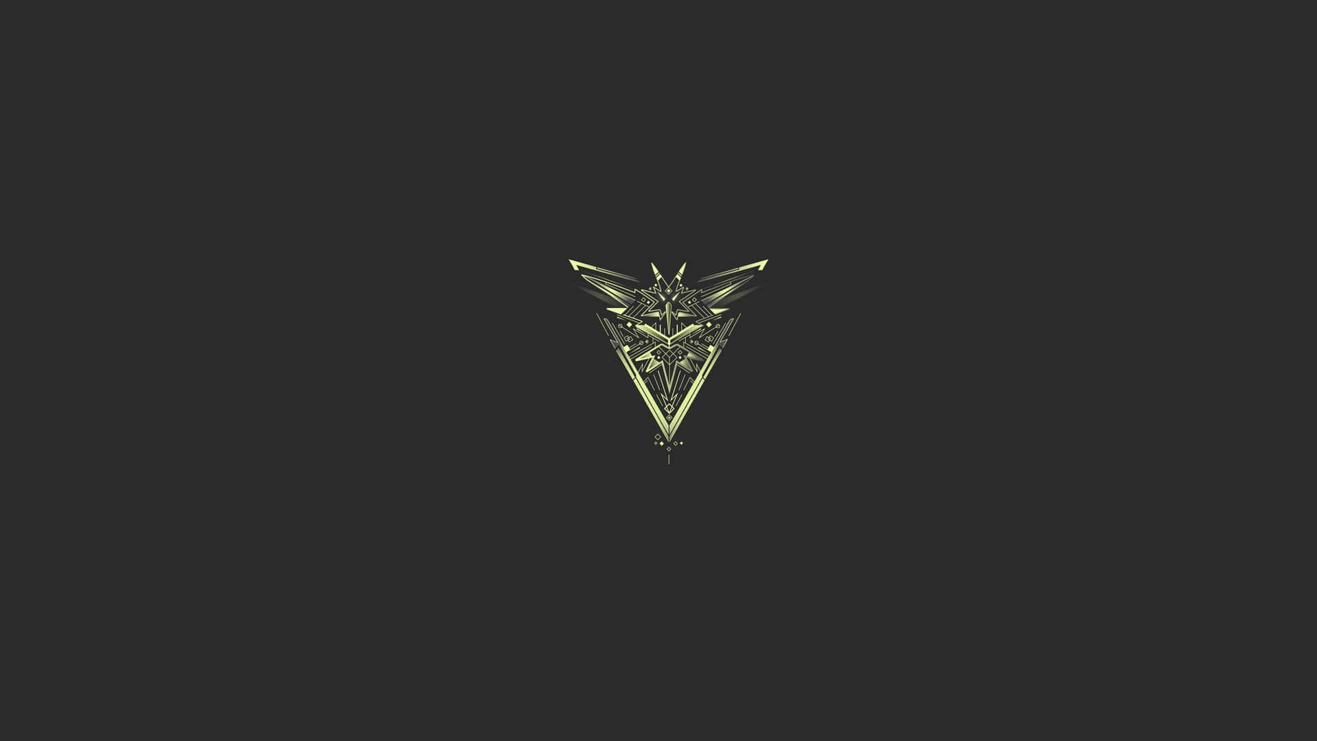 3d Pokemon Go, glowing lime green, geometric emblem, Full HD Desktop Wallpaper