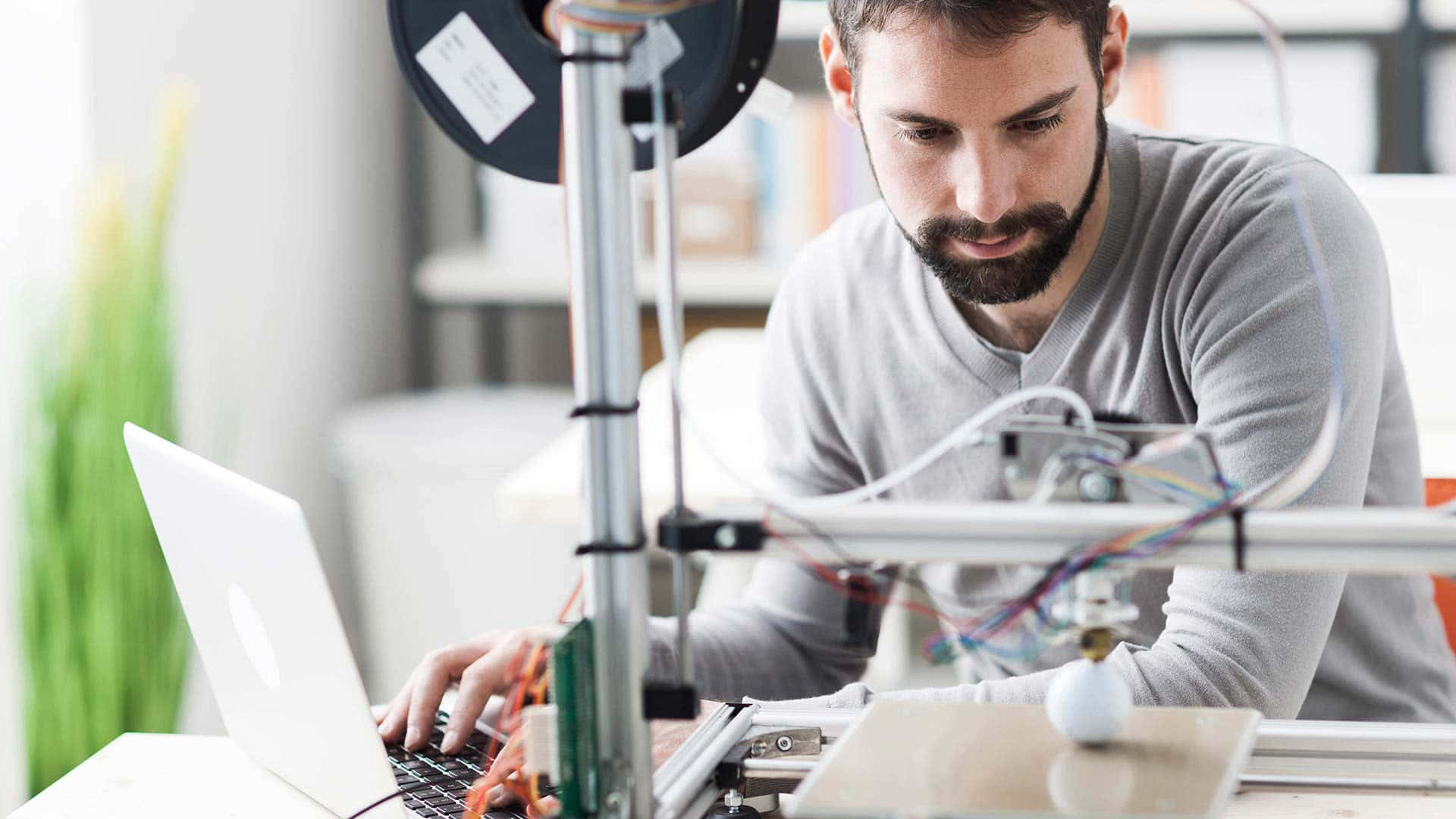 3d printer, colorful wires, spool of filament, Full HD Desktop Wallpaper