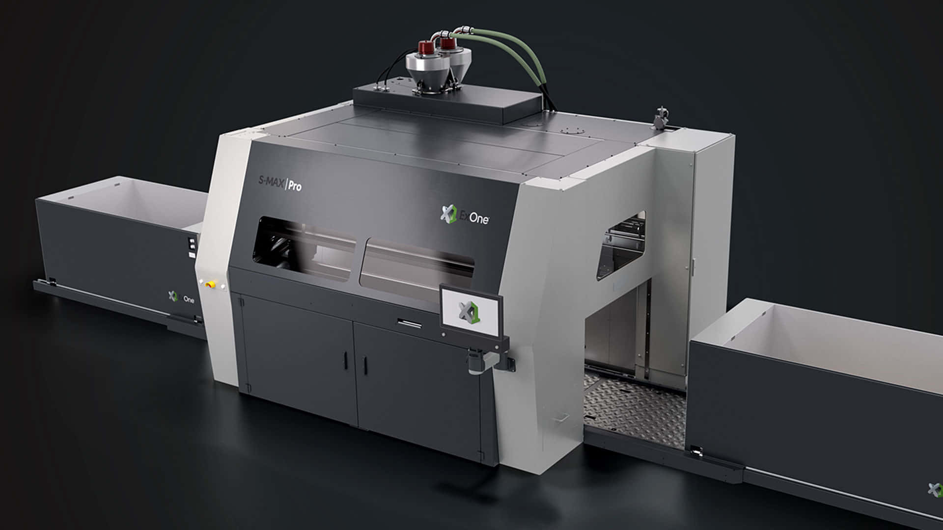 3D Printer, gray and white panels, dark background, Full HD Desktop Wallpaper