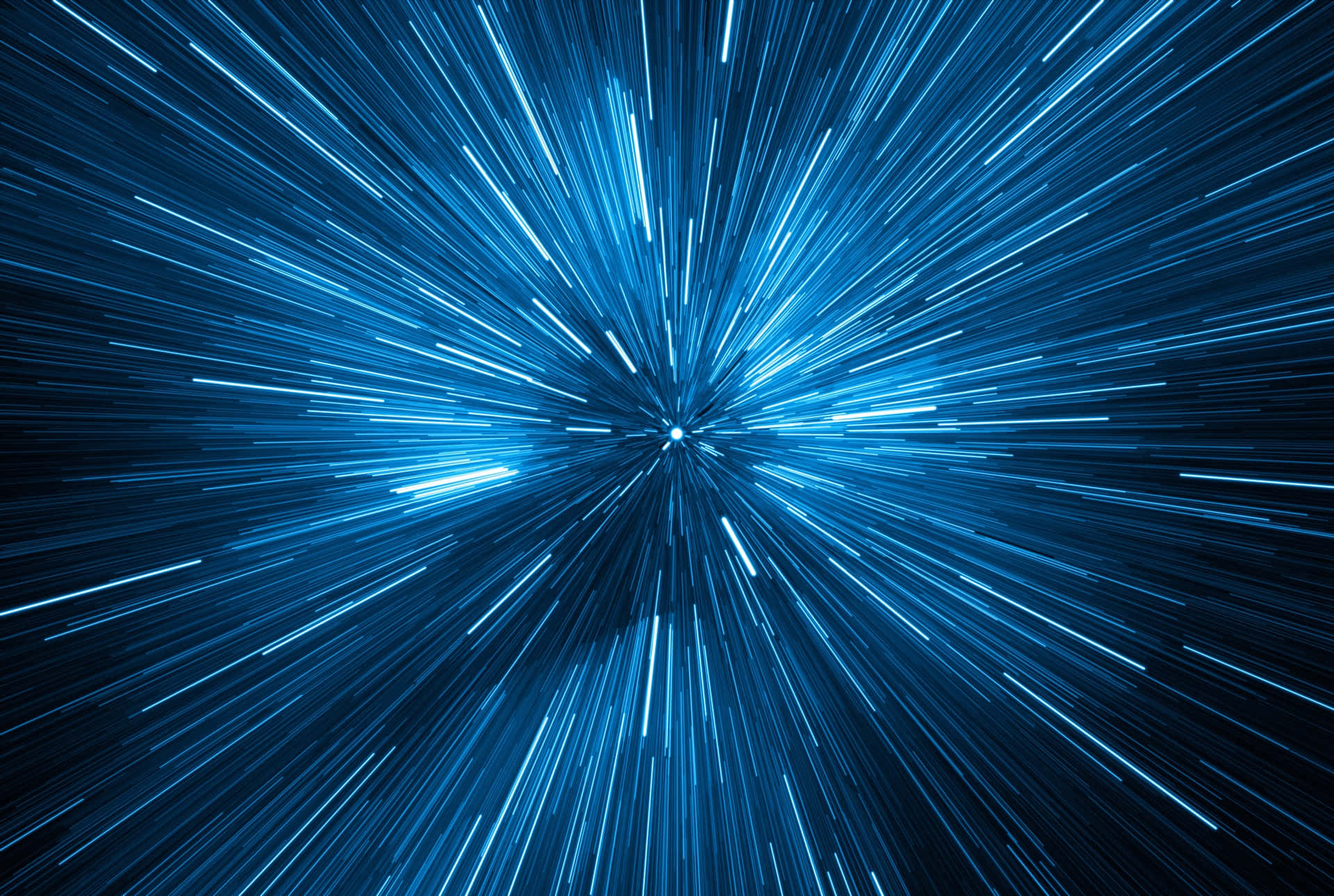 3d star, radiant blue light, deep black void, Full HD Desktop Wallpaper