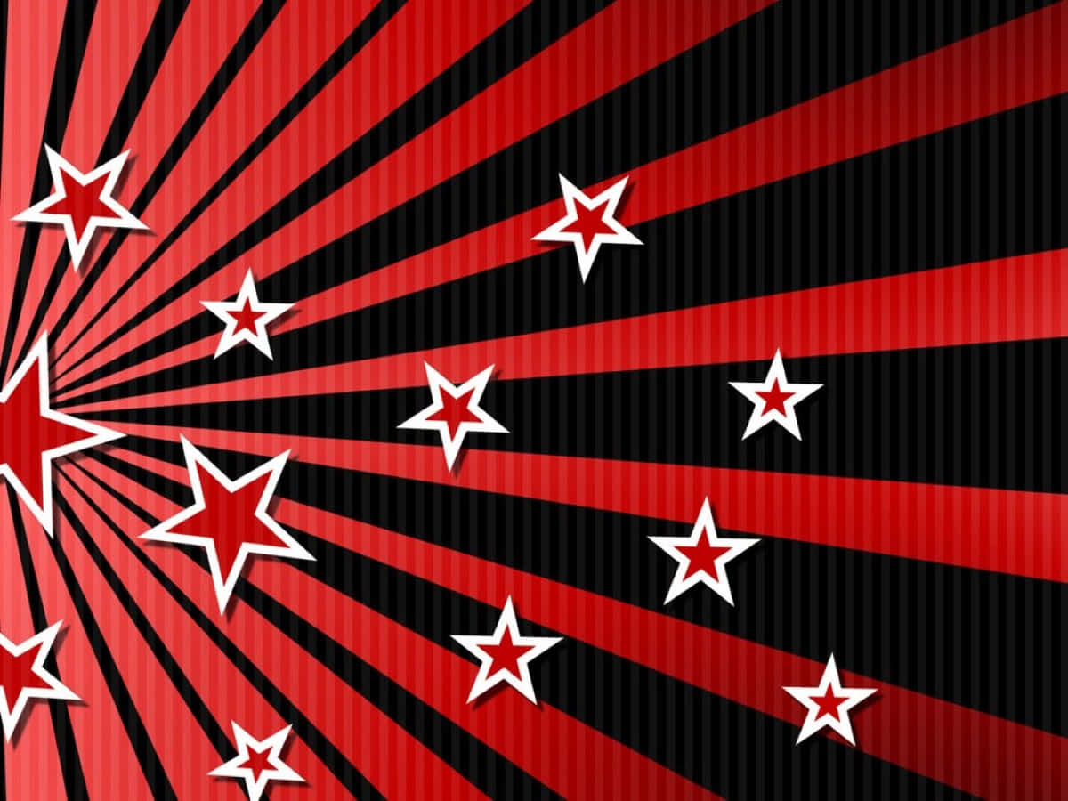 3d star, red, black, SD Desktop Wallpaper
