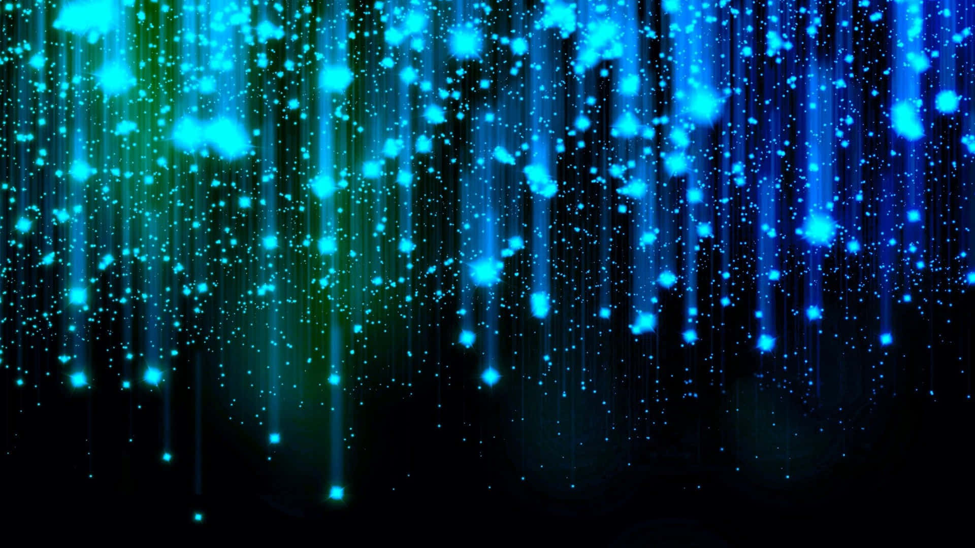3d star, vibrant blue, green glowing particles, Full HD Desktop Wallpaper