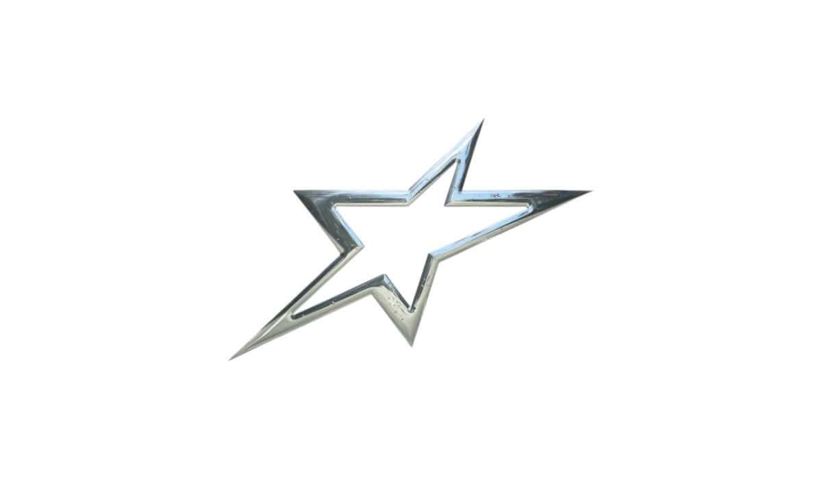 chrome star emblem, sharp edges, reflective surfaces, SD Desktop Wallpaper