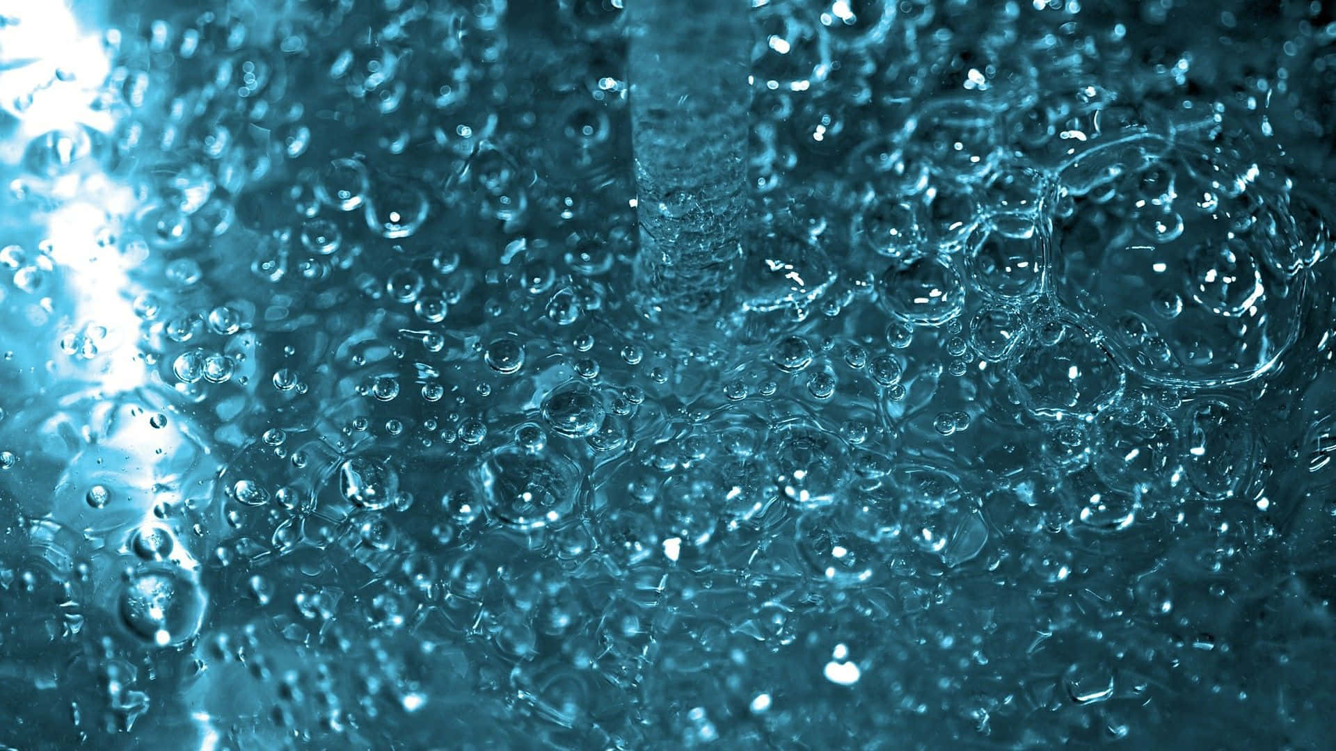 3d water, turquoise, bubbles, Full HD Desktop Wallpaper
