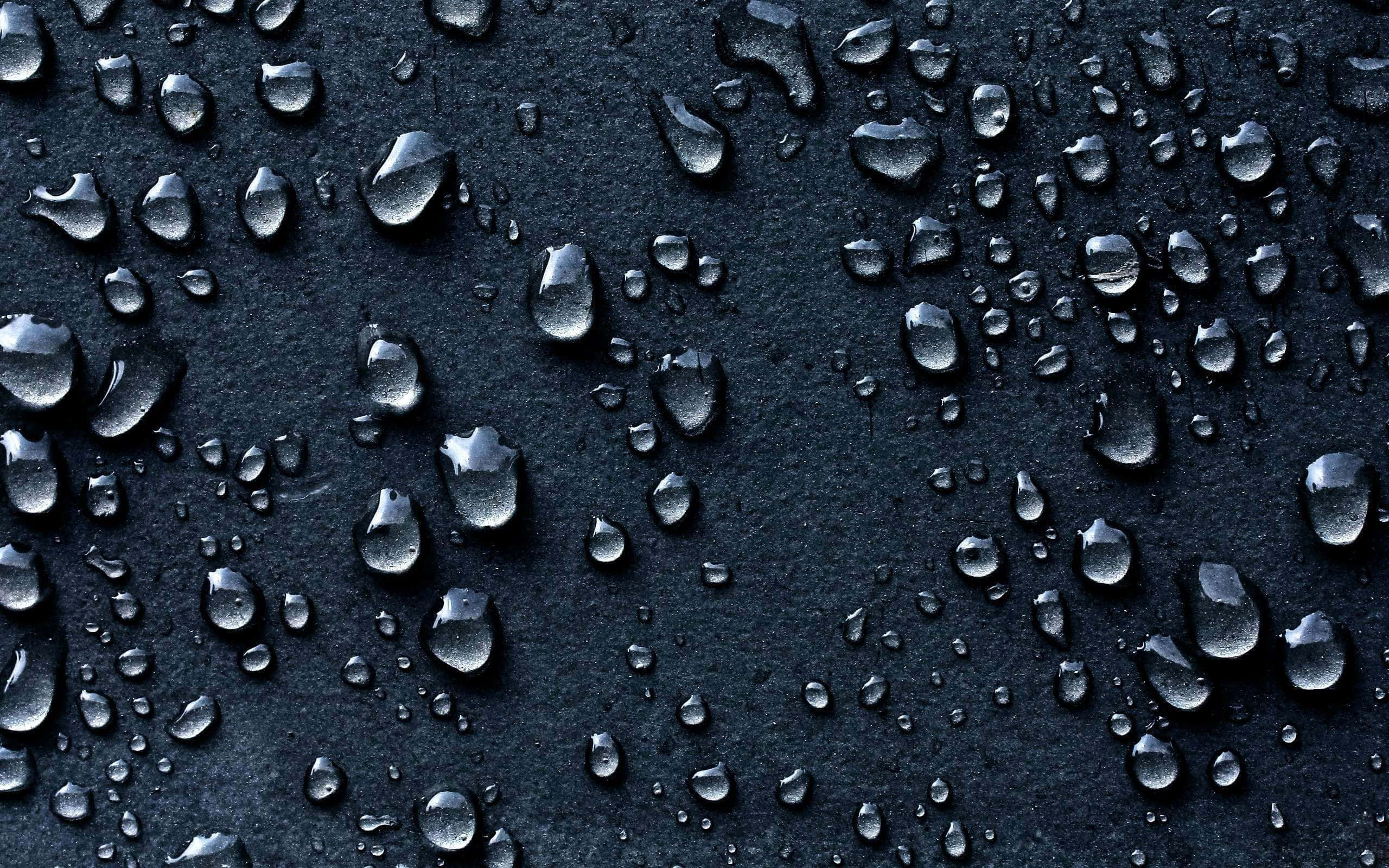 3d water, matte black, textured surface, 2K Desktop Wallpaper