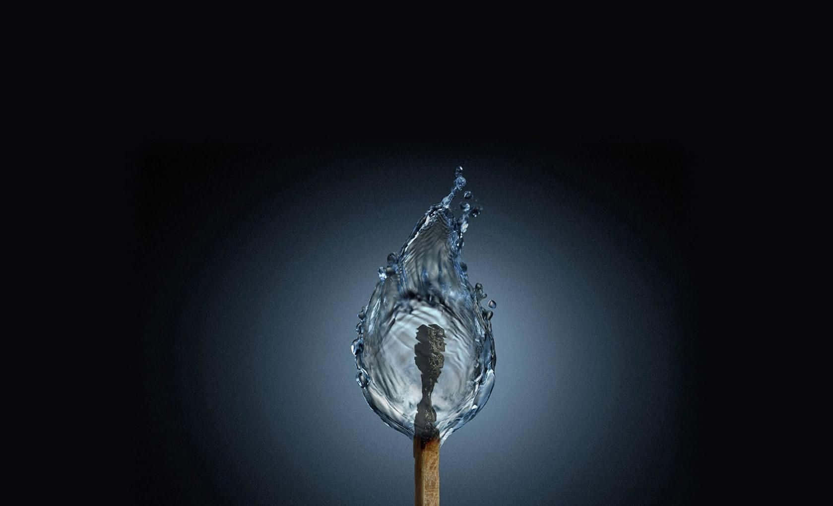 3d water, water droplet, frozen mid-air, HD Desktop Wallpaper