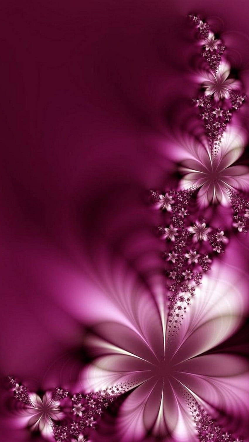 3D, pink floral, magenta, HD Phone Wallpaper
