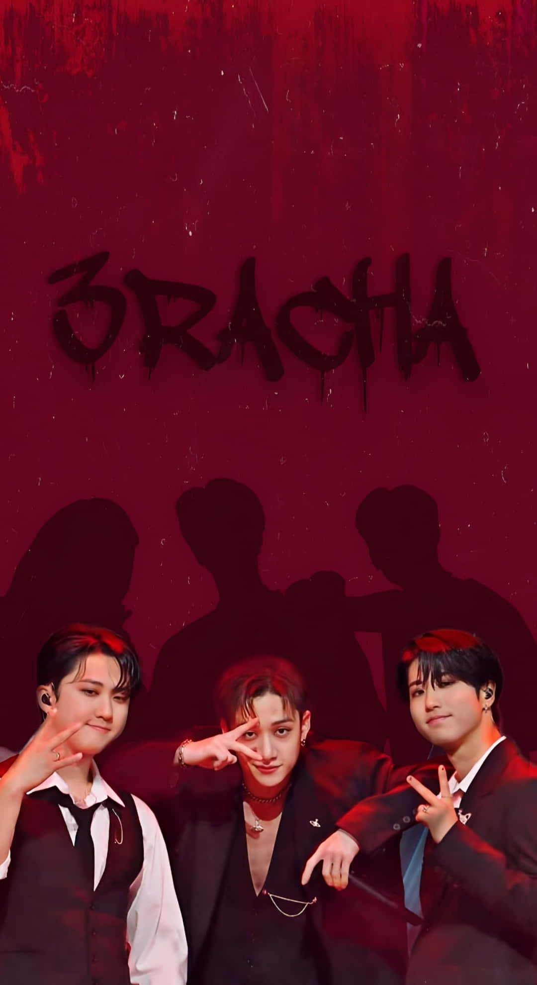3racha, Kpop Trio Style, dark suits, Full HD Phone Wallpaper