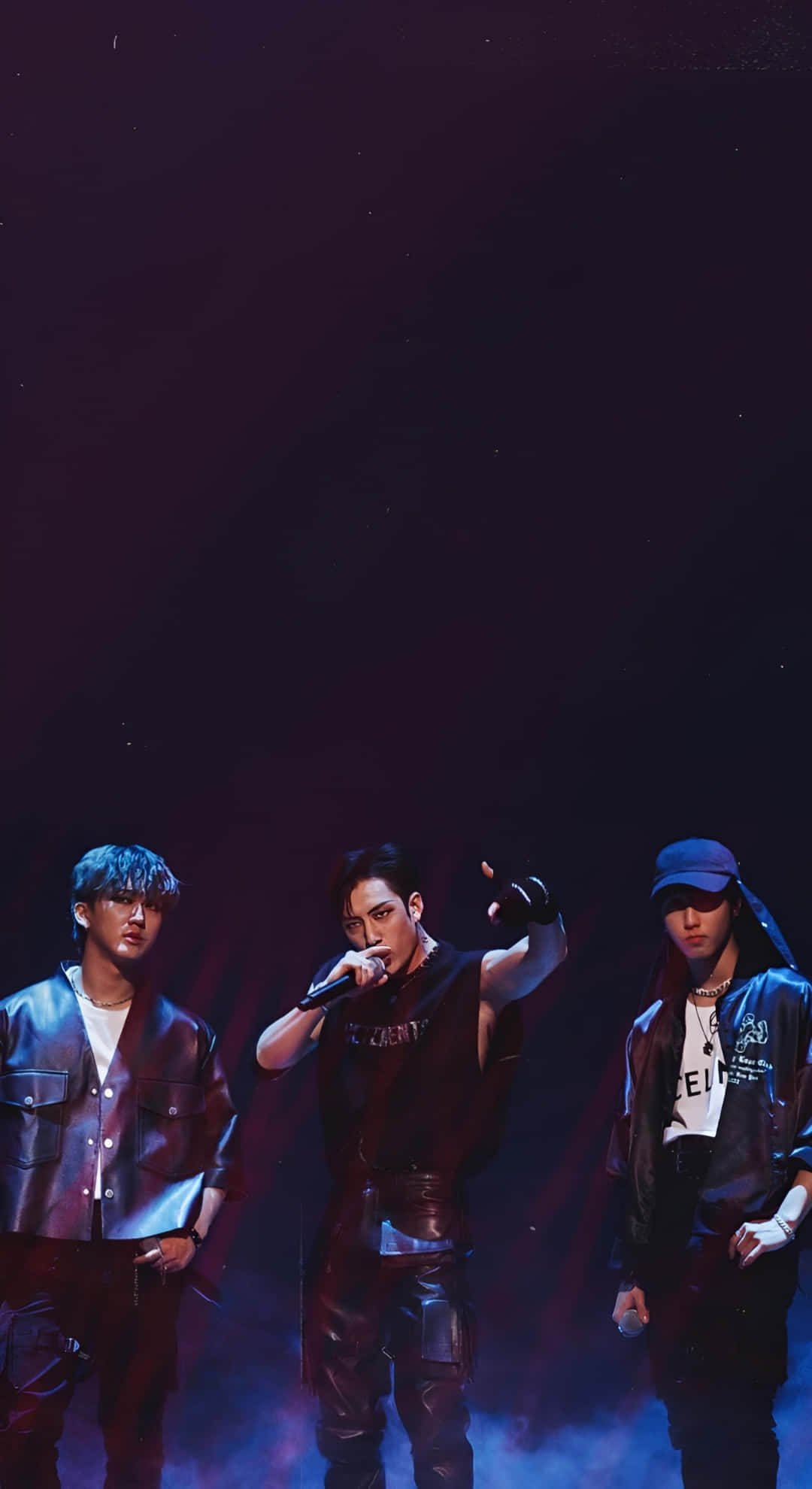 3racha, dynamic stage performance, leather jackets, Full HD Phone Wallpaper
