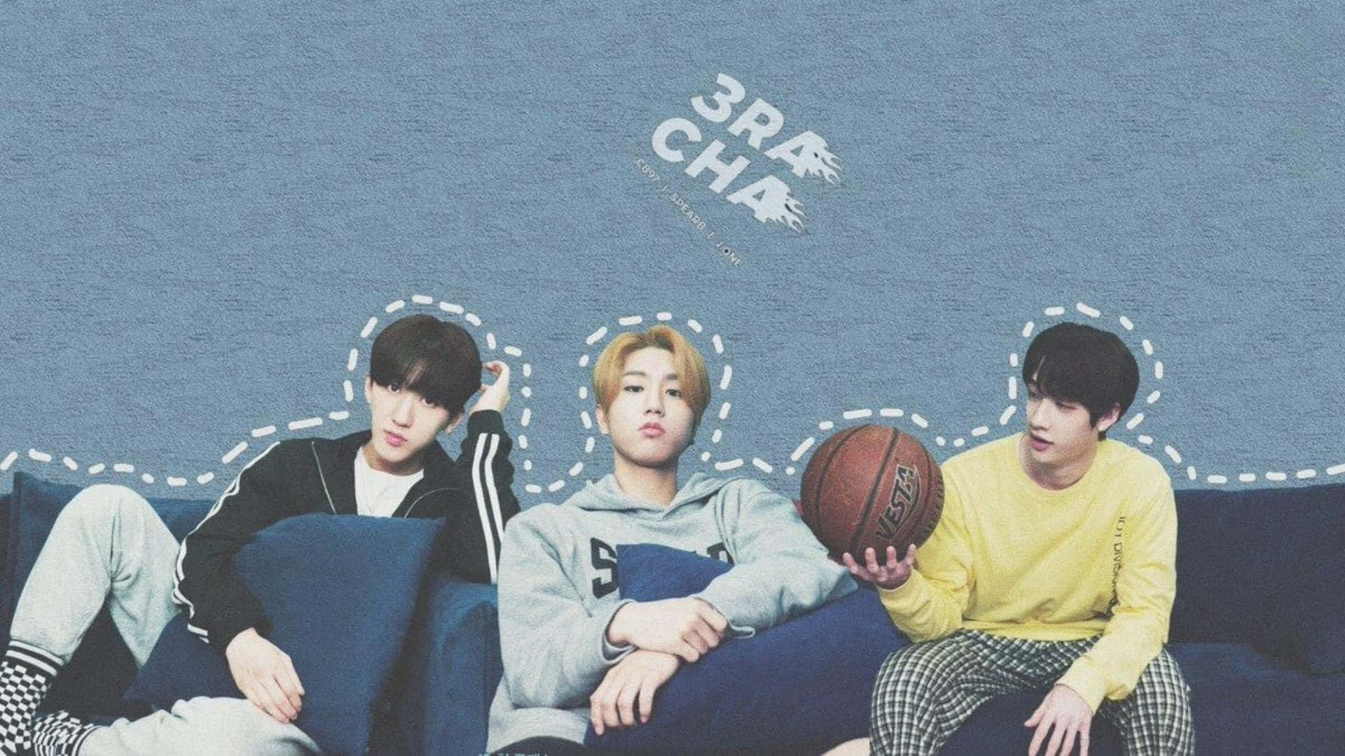 3racha, blue couch, basketball, Full HD Desktop Wallpaper