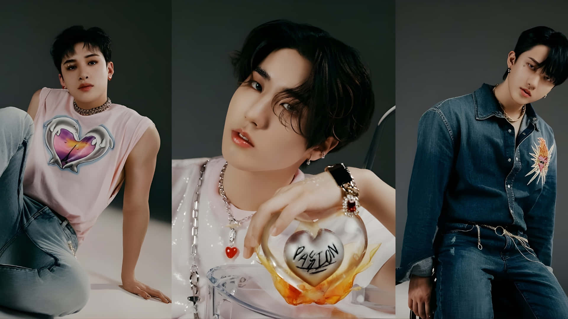 3racha, stylish group portrait, three young men, Full HD Desktop Wallpaper