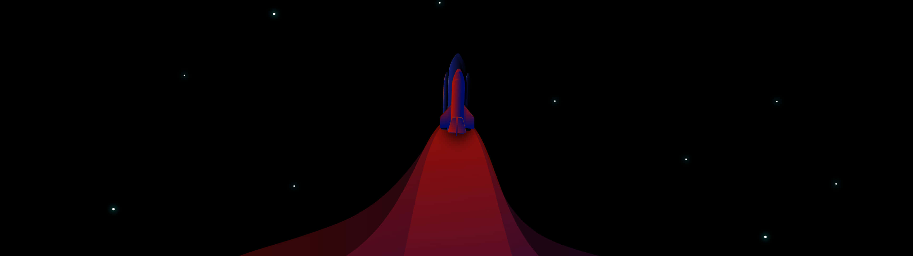 4 Monitor, red rocket, blue rocket, 4K Desktop Wallpaper