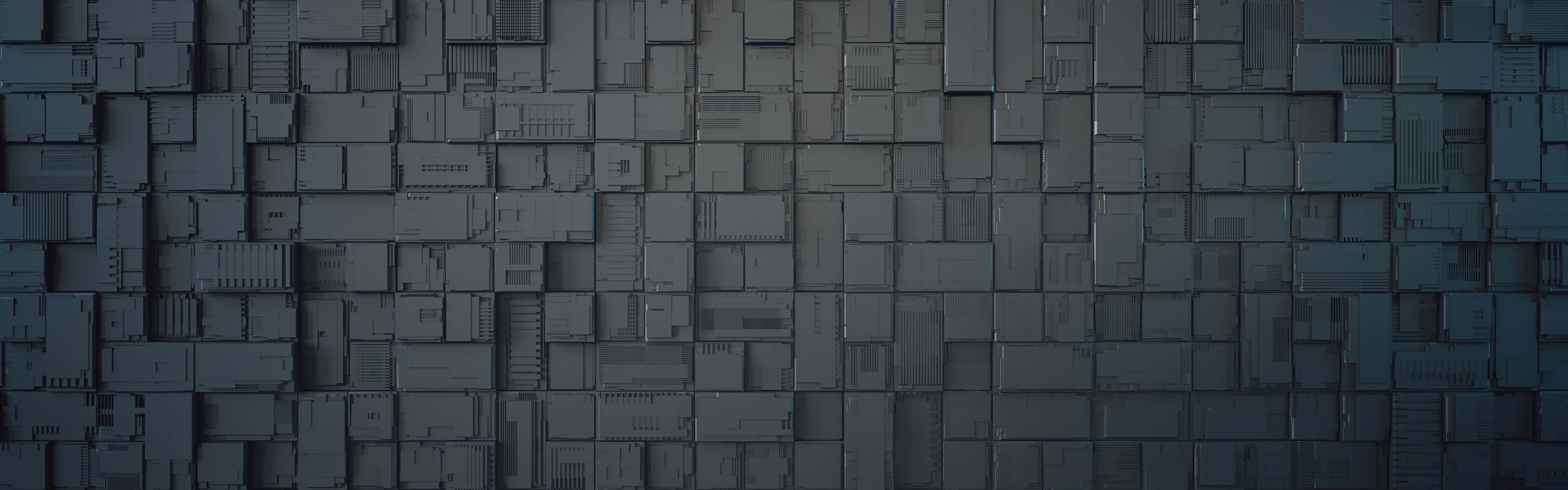 4 Monitor, dark background, squares, 4K Desktop Wallpaper