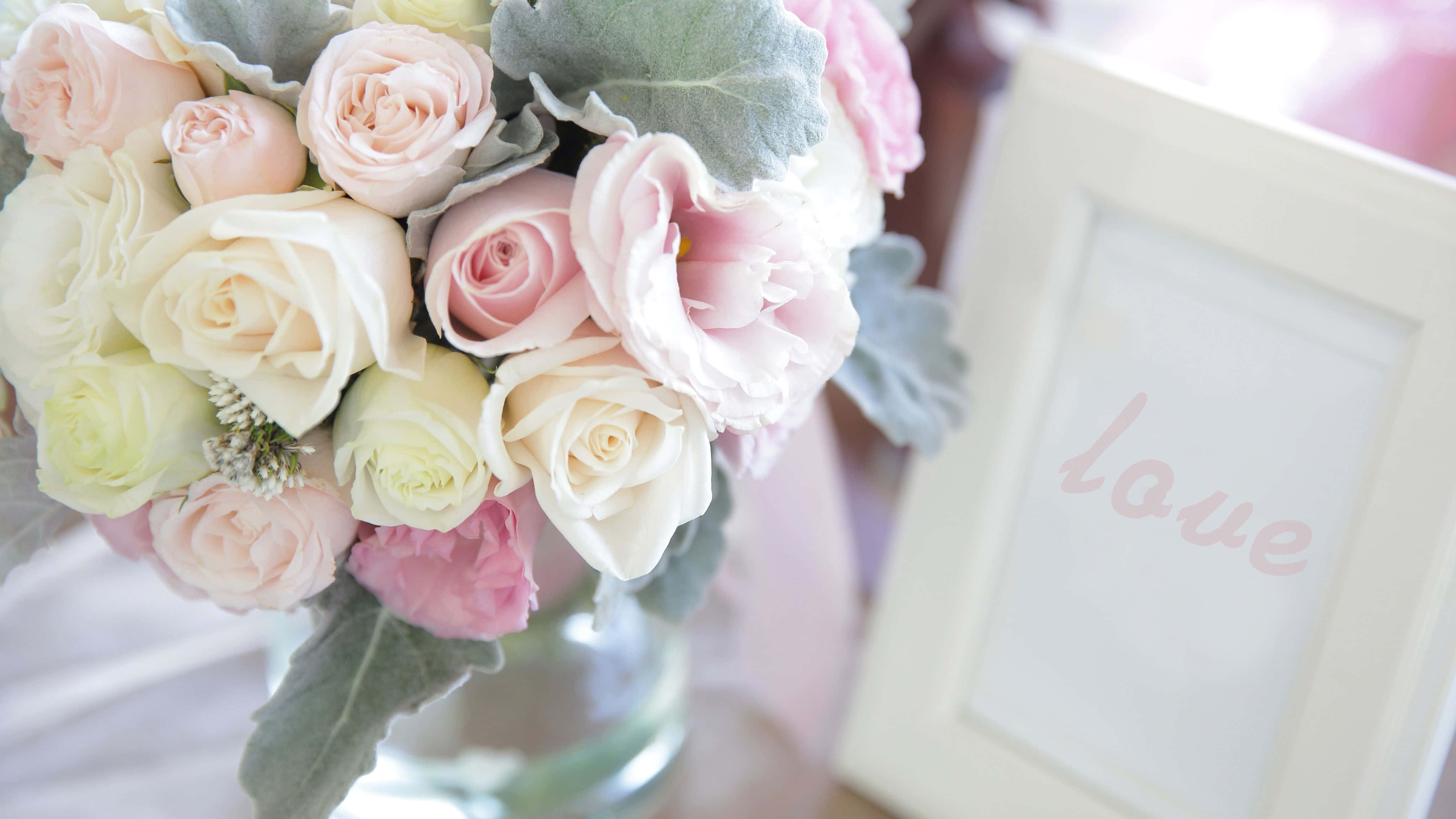 4096x2304, pastel bouquet, roses, 4K Desktop Wallpaper