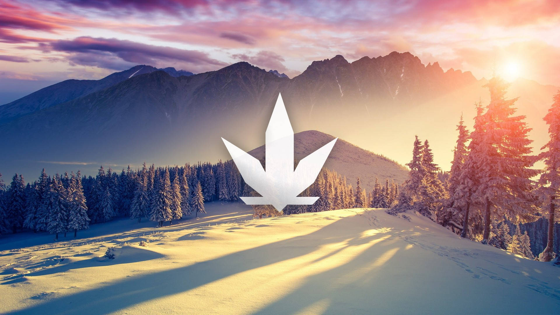 420, weed, snowy landscape, Full HD Desktop Wallpaper