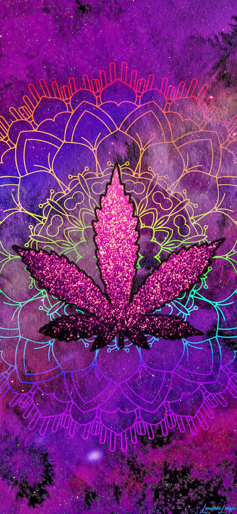 420, purple glitter, cannabis leaf, HD Phone Wallpaper