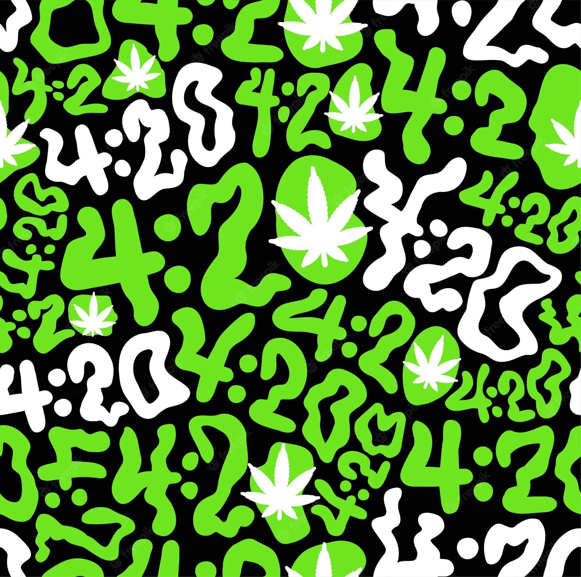 420, cannabis leaf, 4:20 time stamp, Full HD Desktop Wallpaper