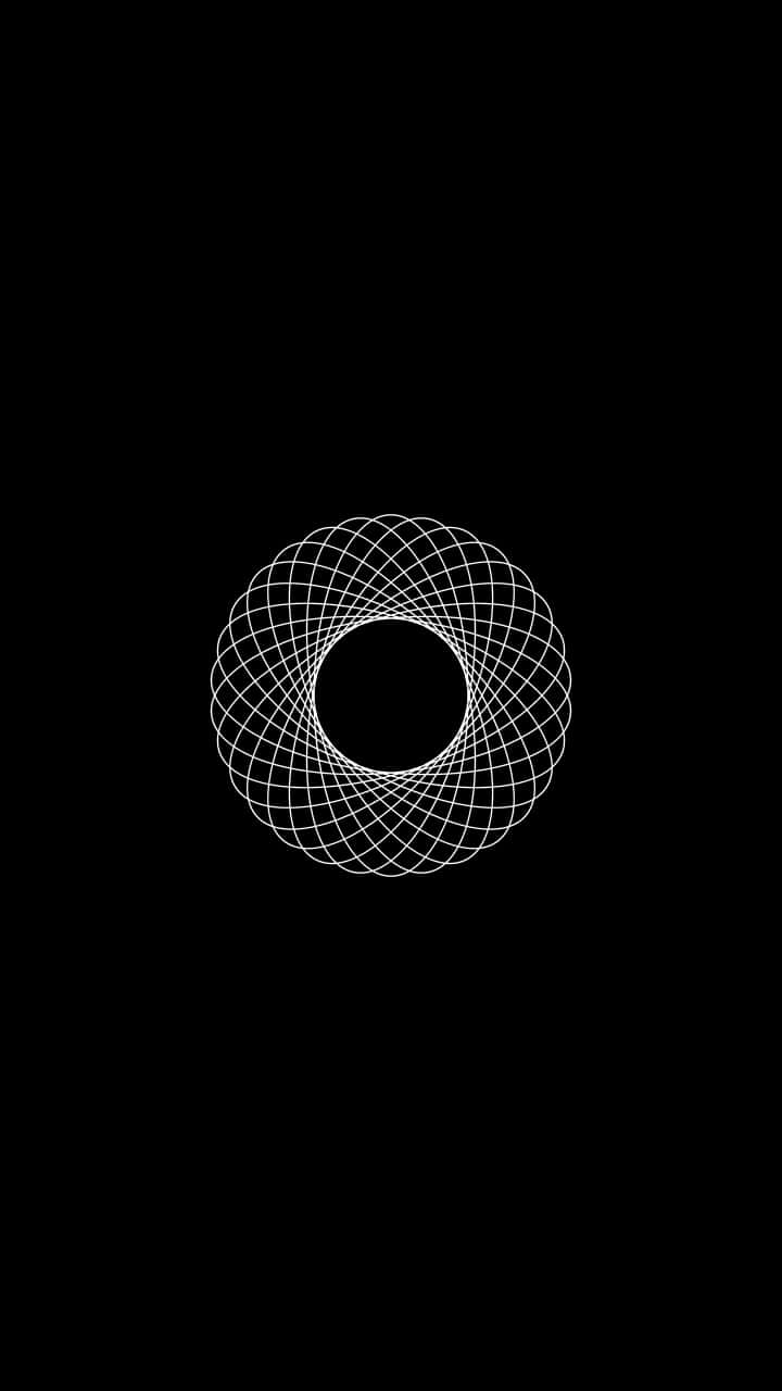 abstract spacial loop, minimalist white geometric spiral, central void, HD Phone Wallpaper