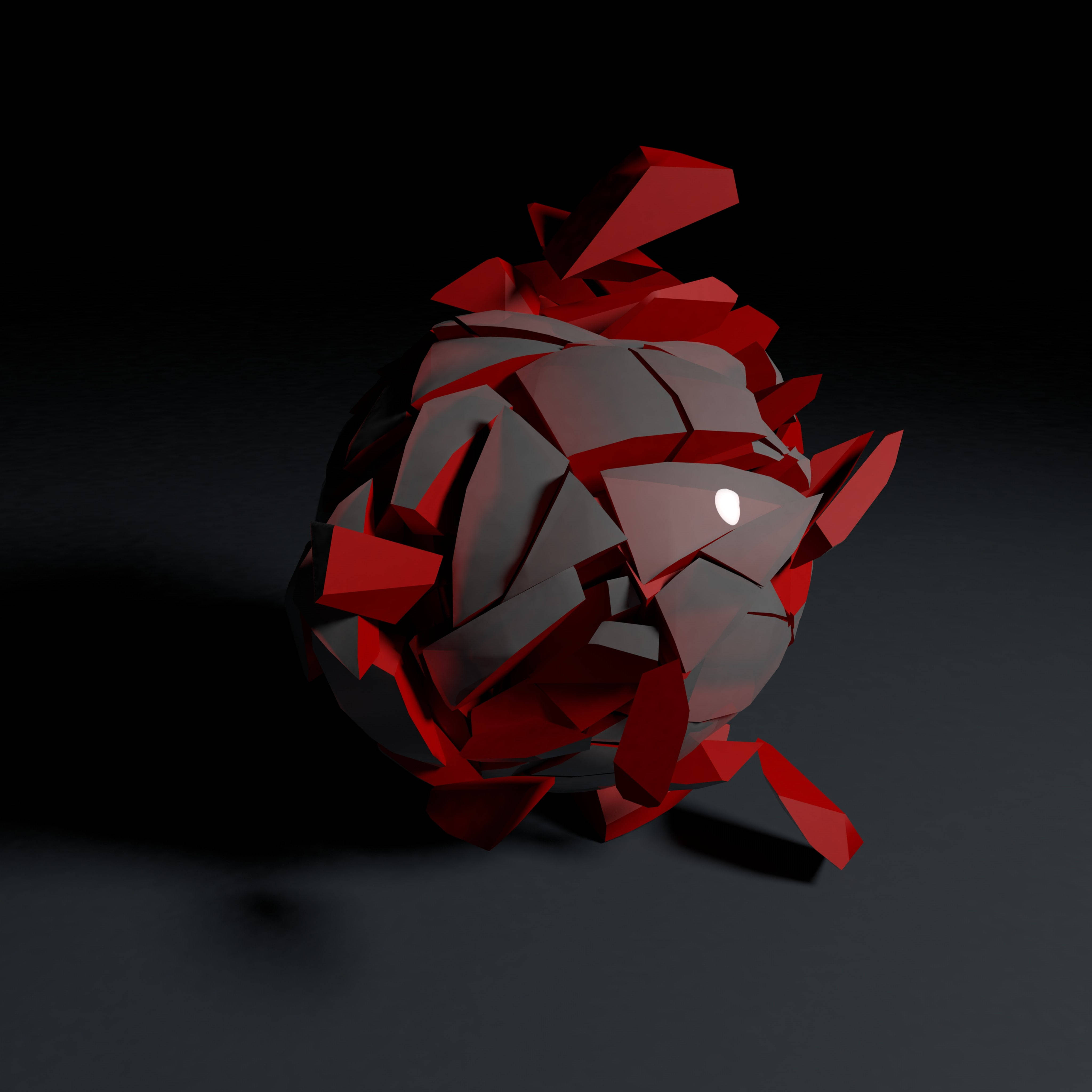 4d ultra hd, glass, red ball, 4K Desktop Wallpaper