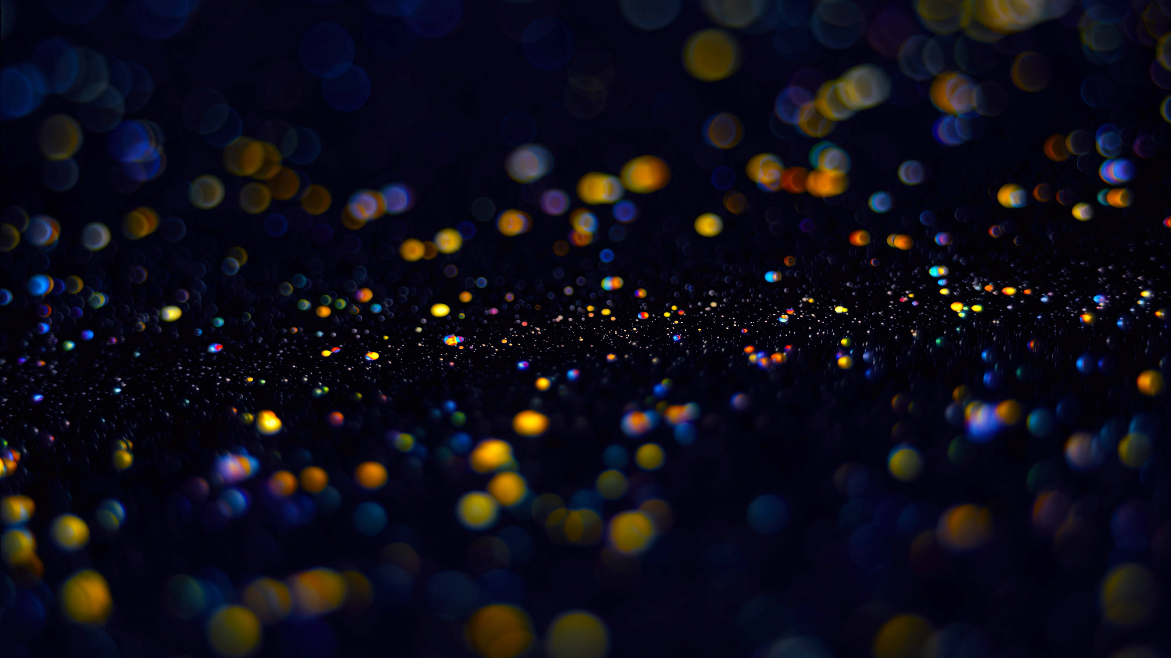4d ultra hd, golden bokeh, yellow, 4K Desktop Wallpaper