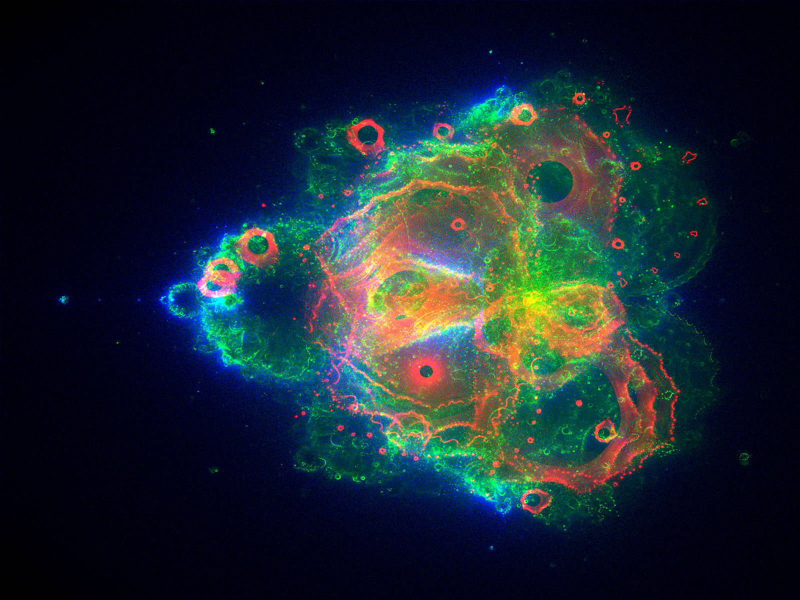 4d, neon green, orange, HD Desktop Wallpaper