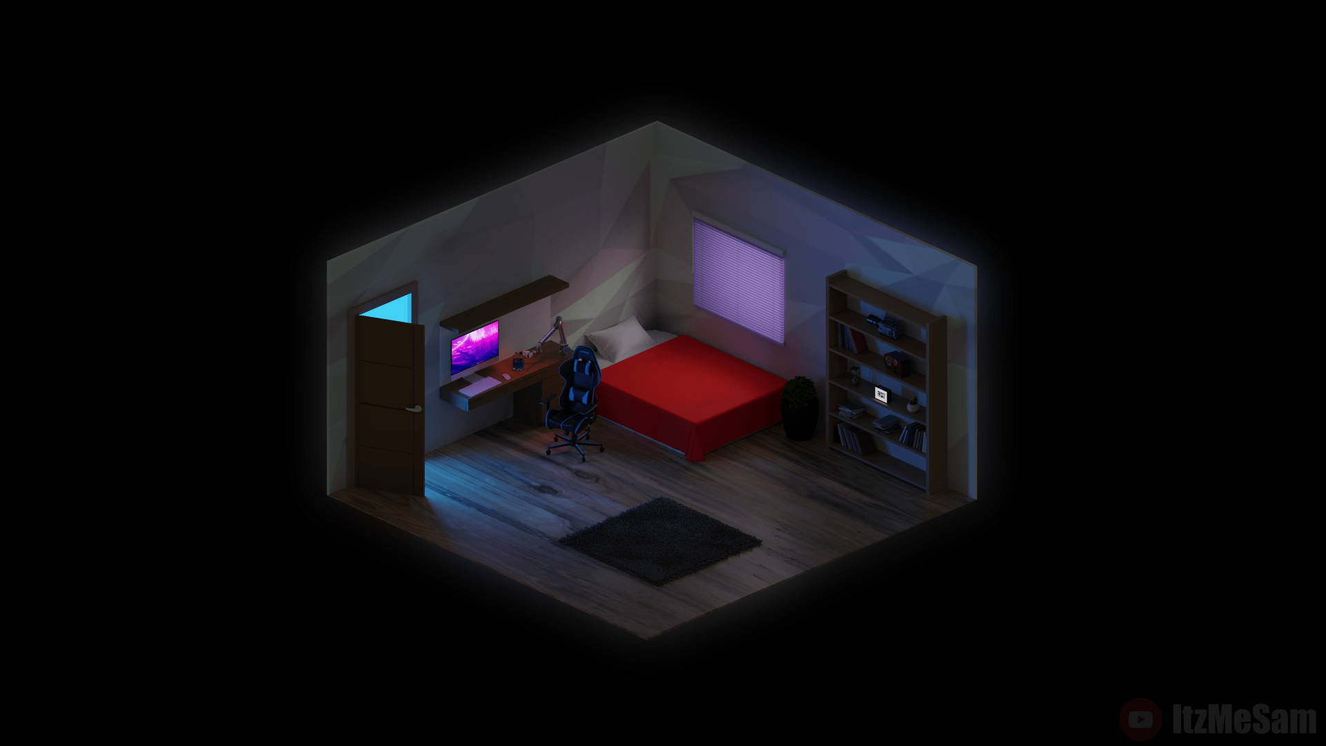 4d, holographic, bedroom, Full HD Desktop Wallpaper