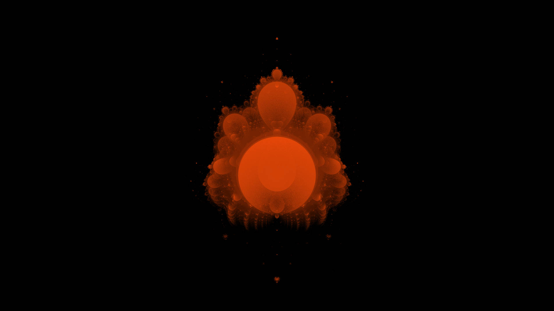 4d, Buddhabrot, orange, Full HD Desktop Wallpaper
