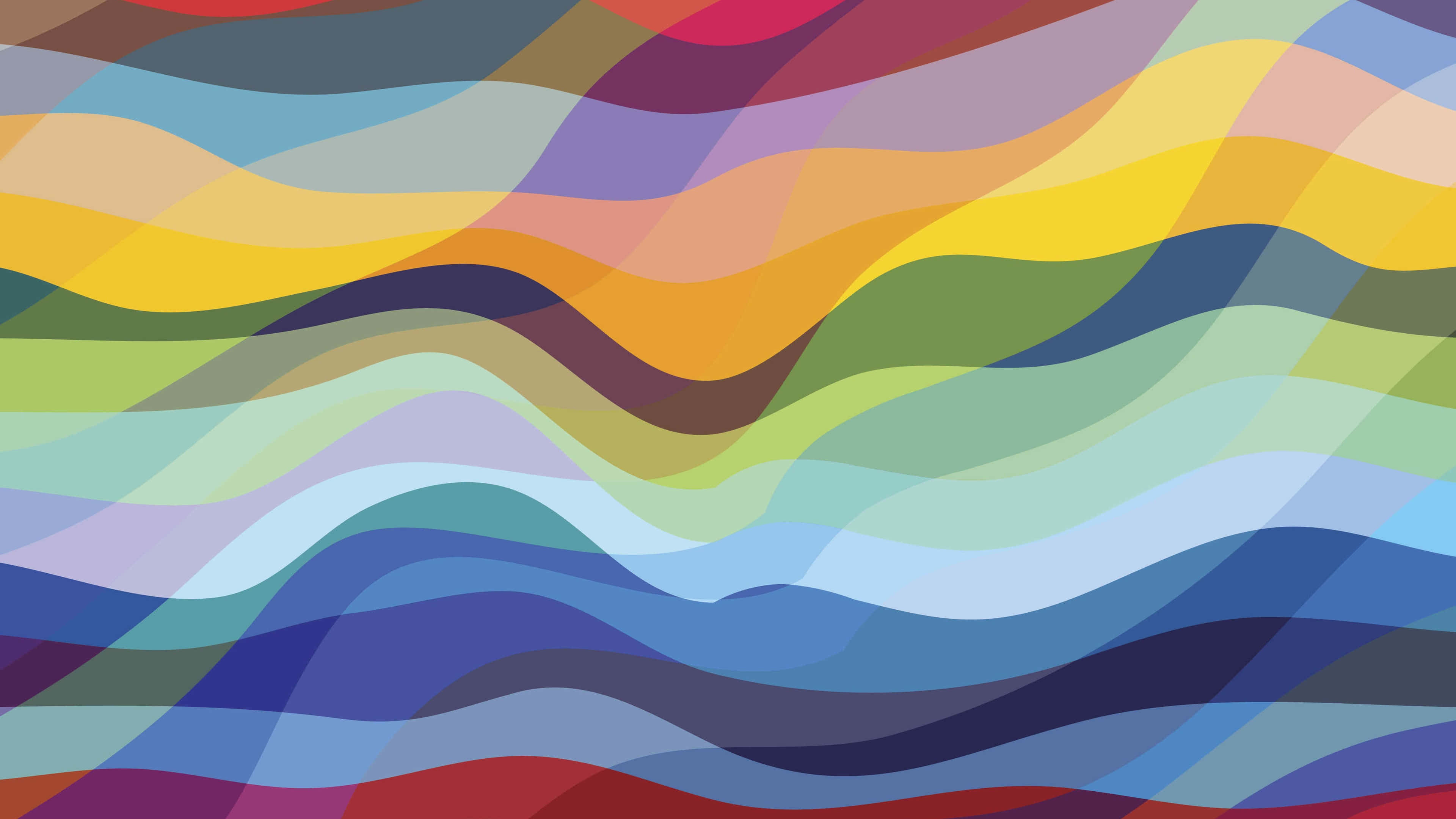 aesthetic waves, ultra hd resolution, vibrant wavy stripes, 4K Desktop Wallpaper