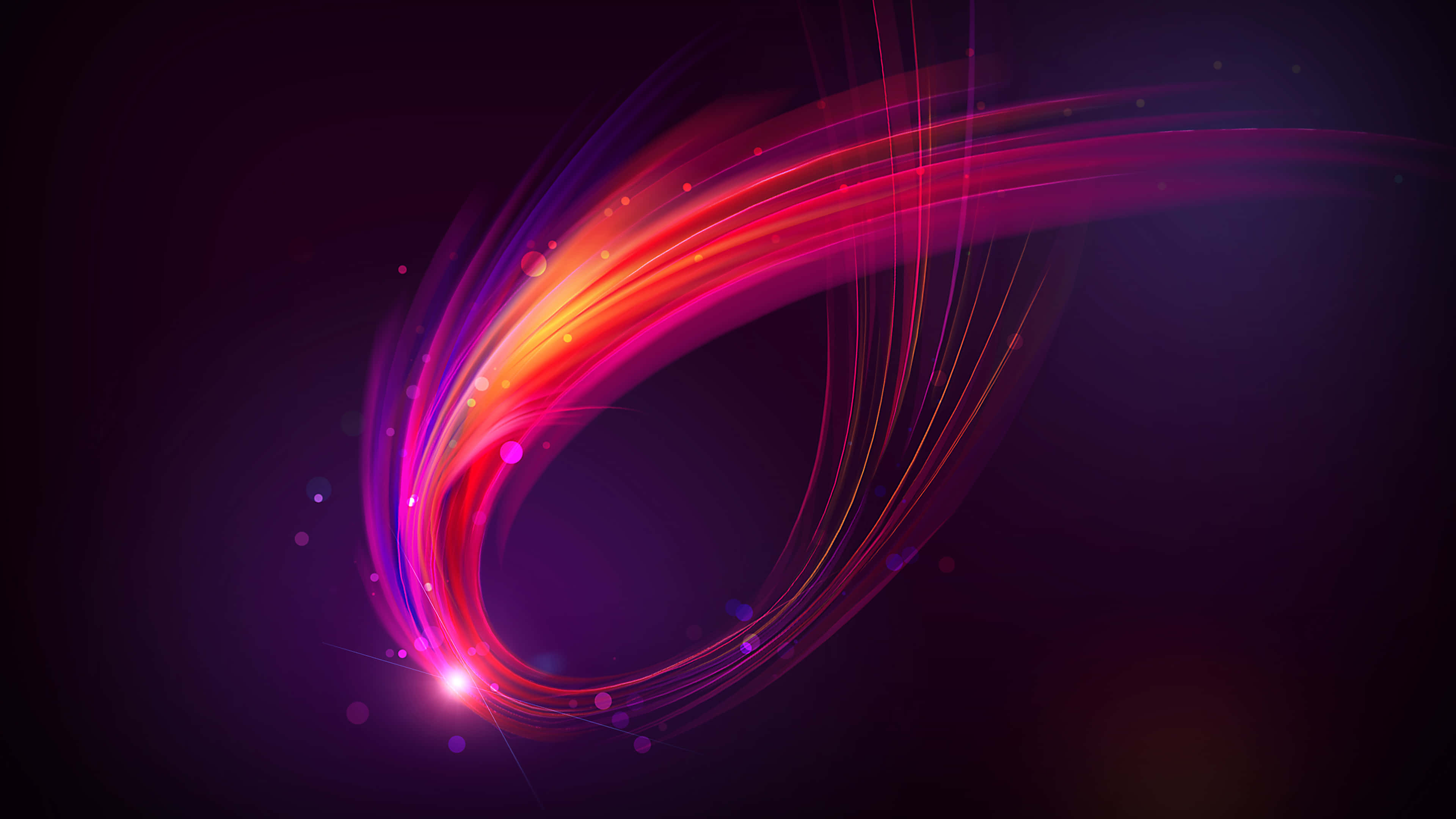 4K Abstract Waves, red orange, purple, 4K Desktop Wallpaper