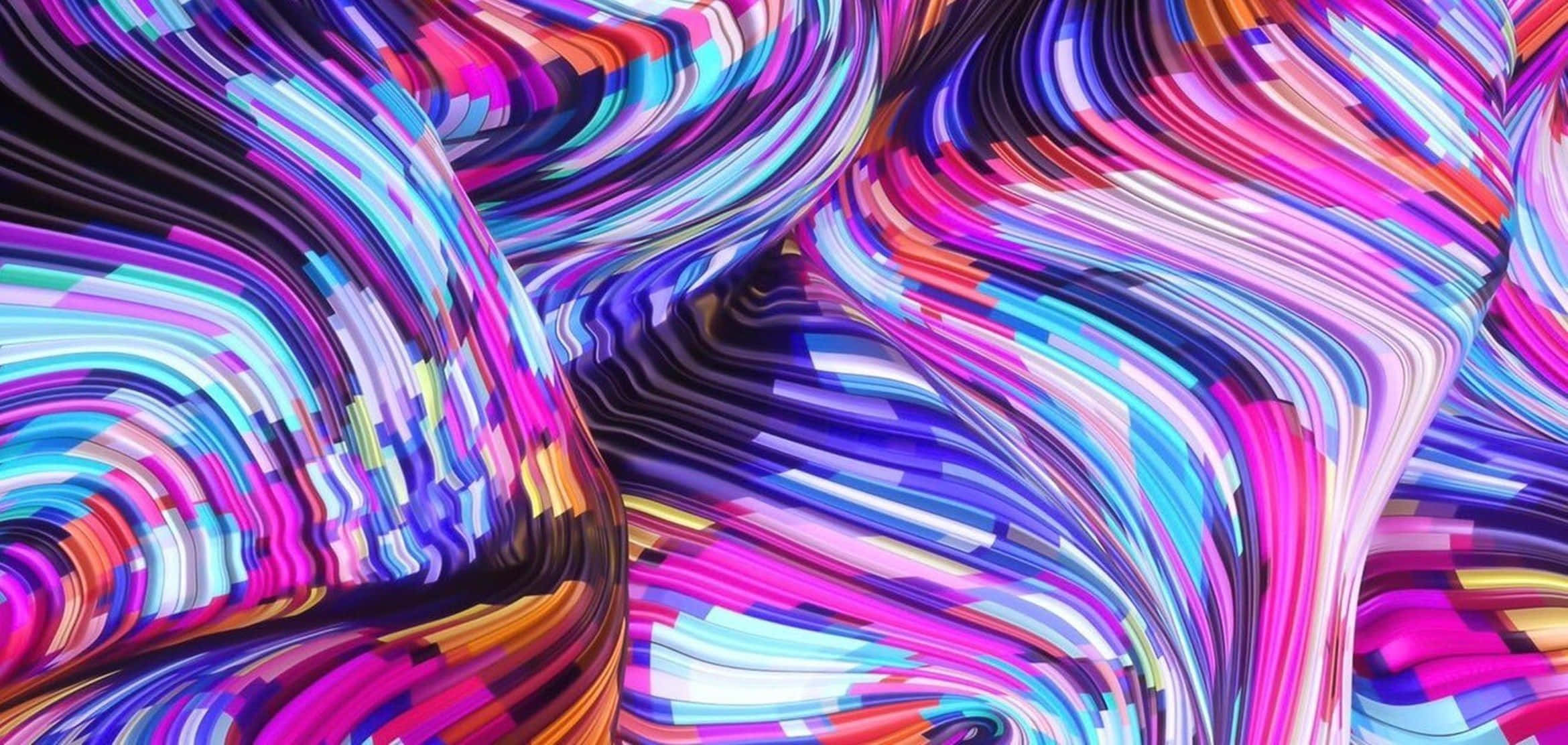 colorful abstract wave pattern, neon pink, blue, Full HD Desktop Wallpaper