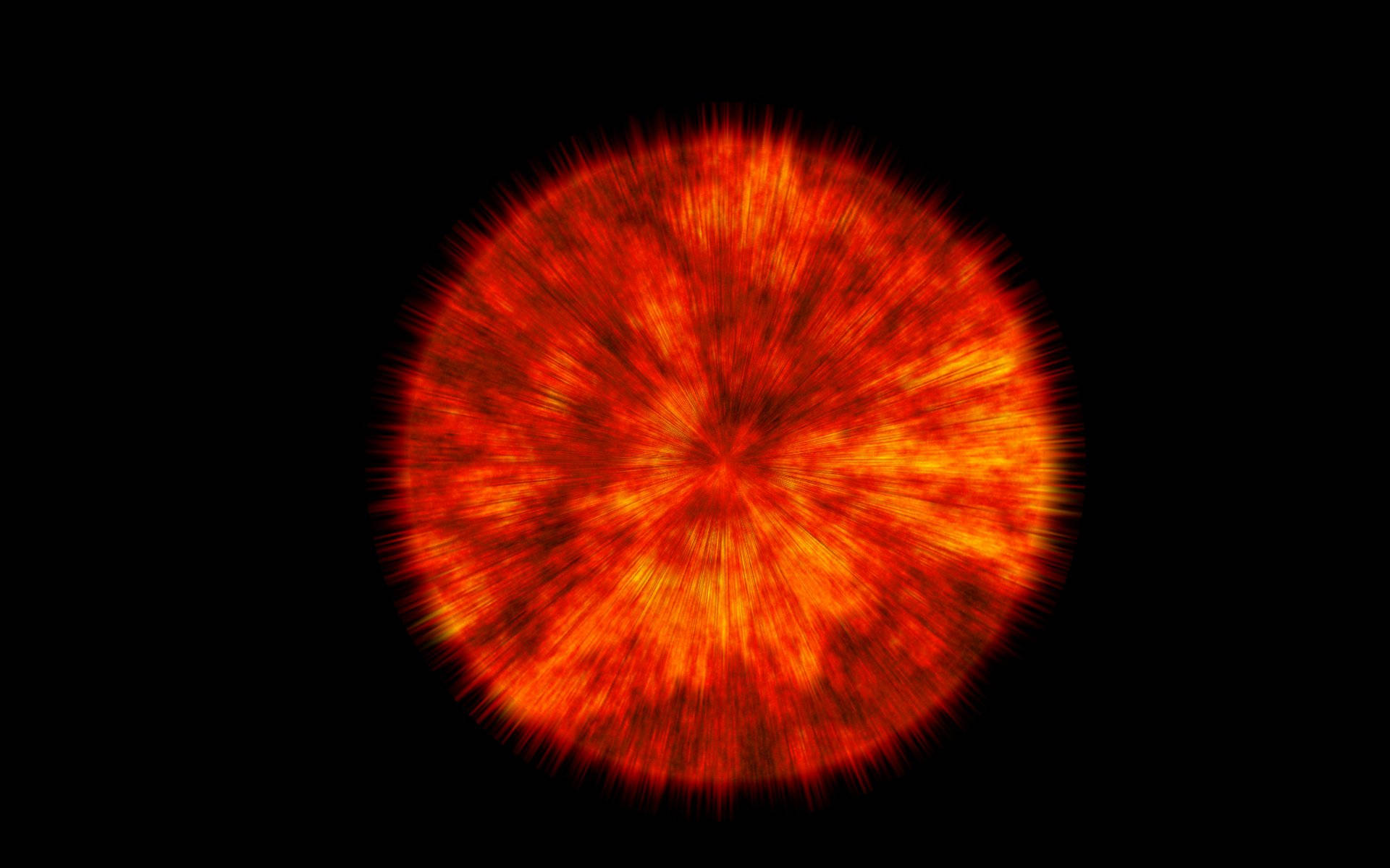4K Abstract, orange circle, fiery orange-red celestial body, Full HD Desktop Wallpaper
