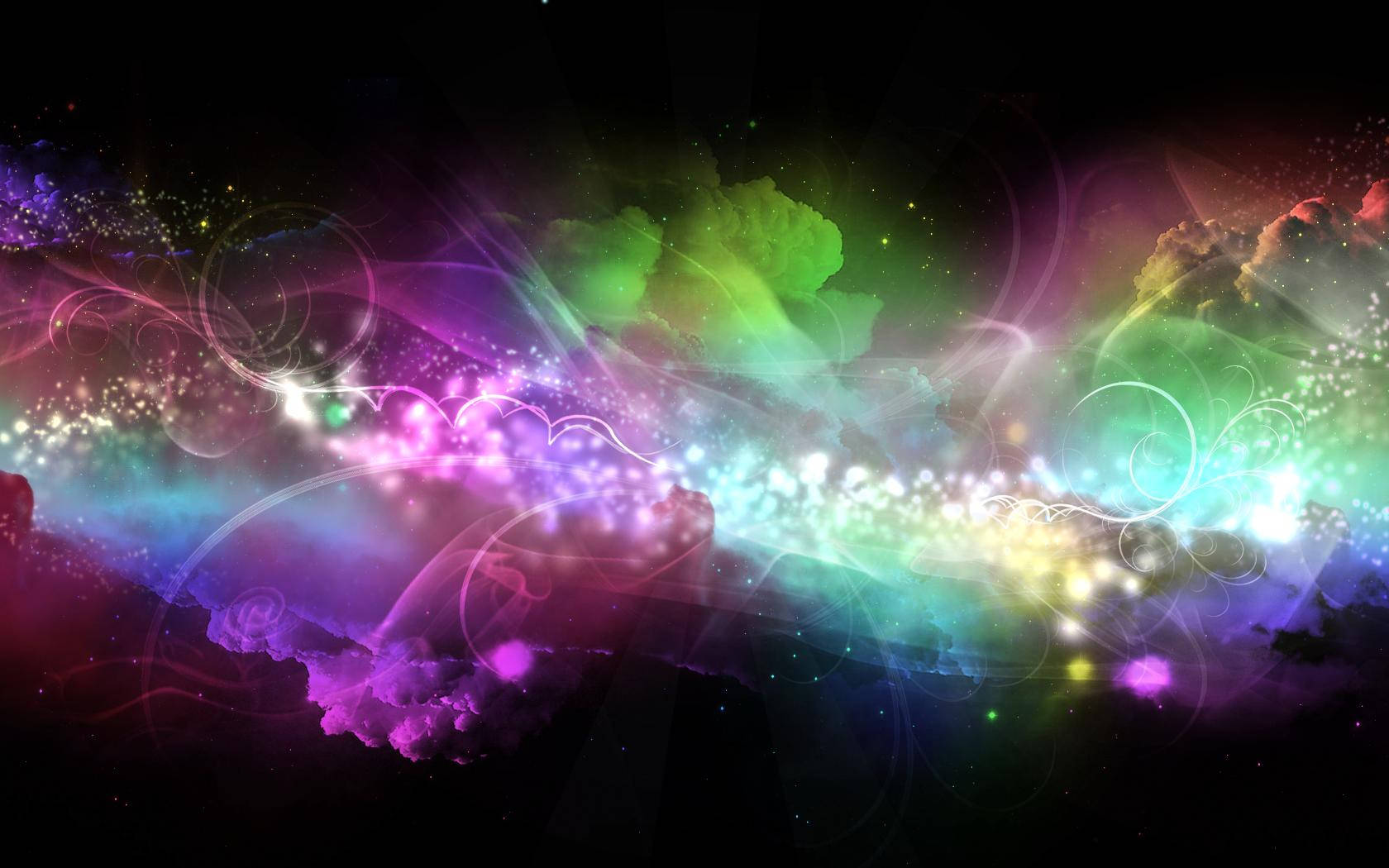 4K Abstract, colorful clouds, vibrant cosmic nebula swirls, HD Desktop Wallpaper
