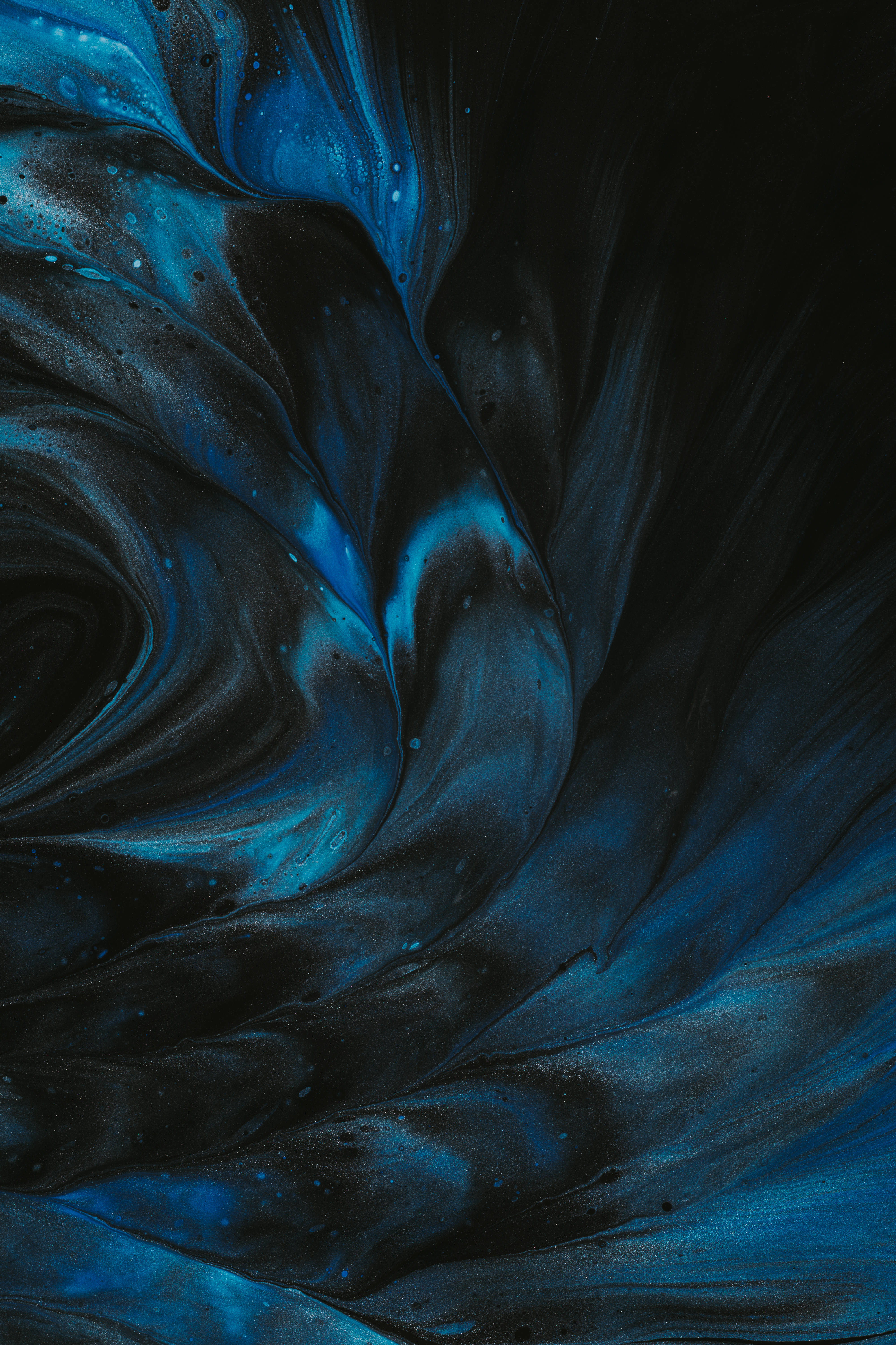 4K Abstract, electric blue, deep black, 5K Phone Wallpaper