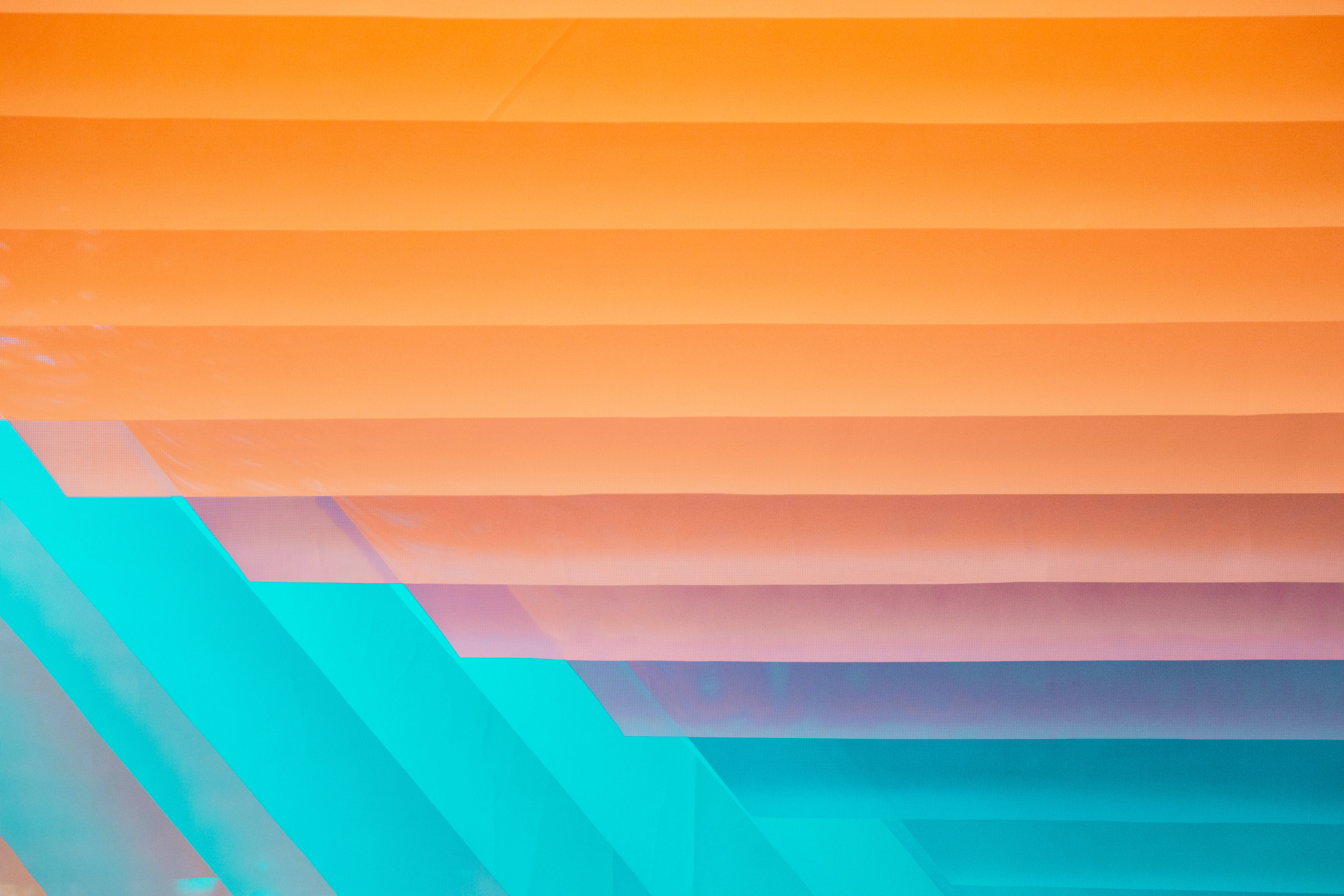4K Abstract, intersecting lines, orange, 5K Desktop Wallpaper