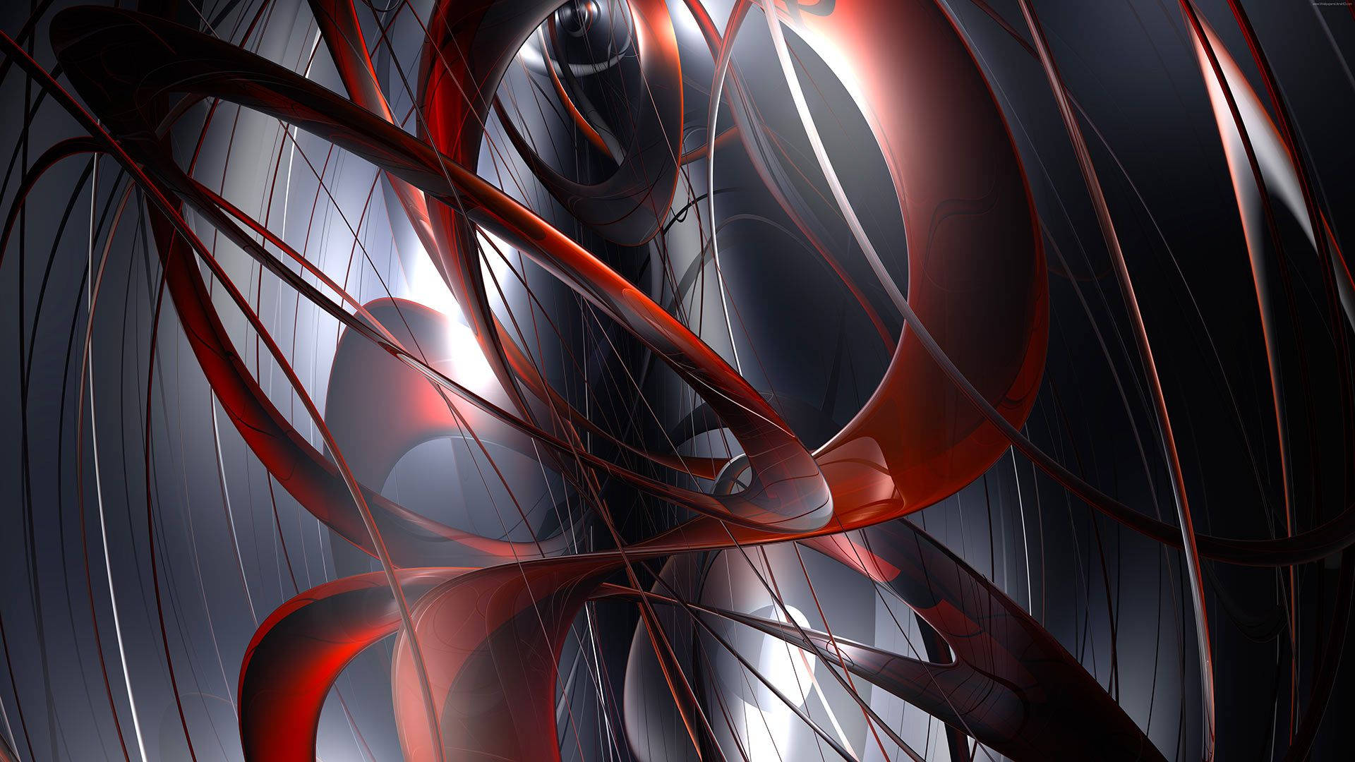 4K Ultra HD Abstract Art, red, silver, Full HD Desktop Wallpaper